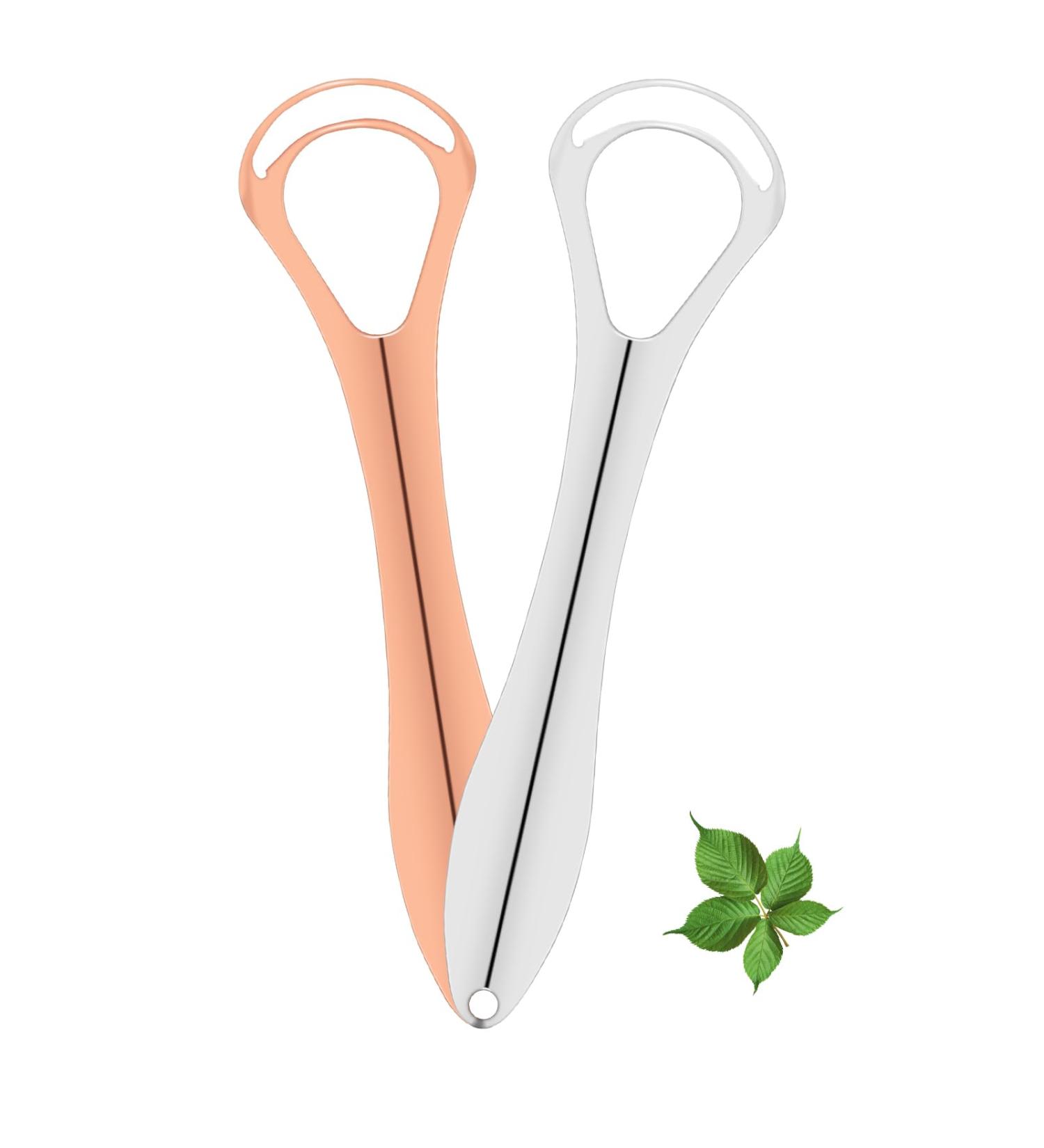 Comnico Stainless Steel Tongue Scrapers - 2 Pack | Enhance Oral Hygiene for Adults & Kids | Ideal for Travel & Outdoor Use - Buy Online on GoSupps.com