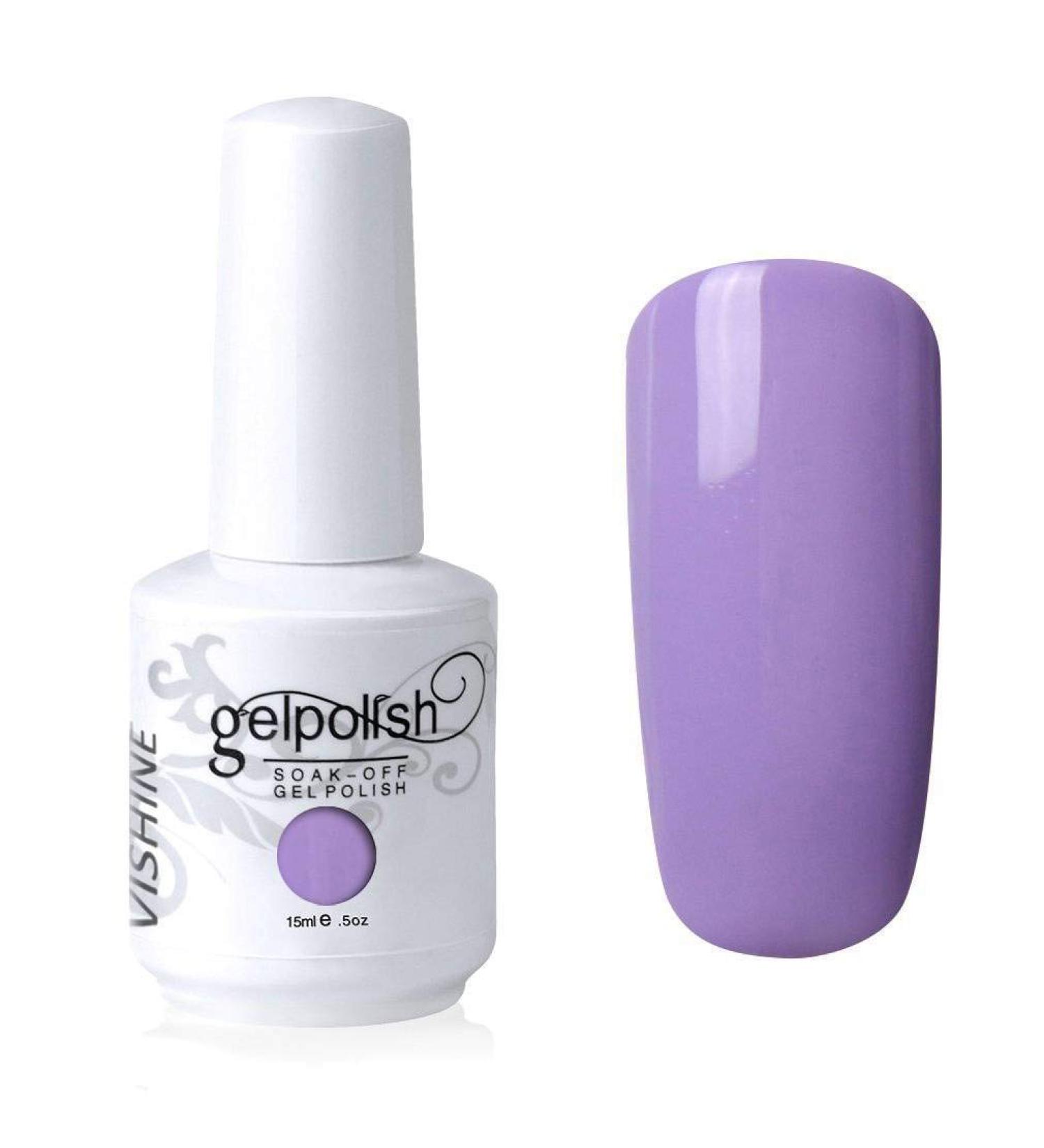 Vishine Gelpolish Soak-off Nail Art UV LED Nail Polish Salon Manicure Medium Purple(518) #518 - Buy Online on GoSupps.com