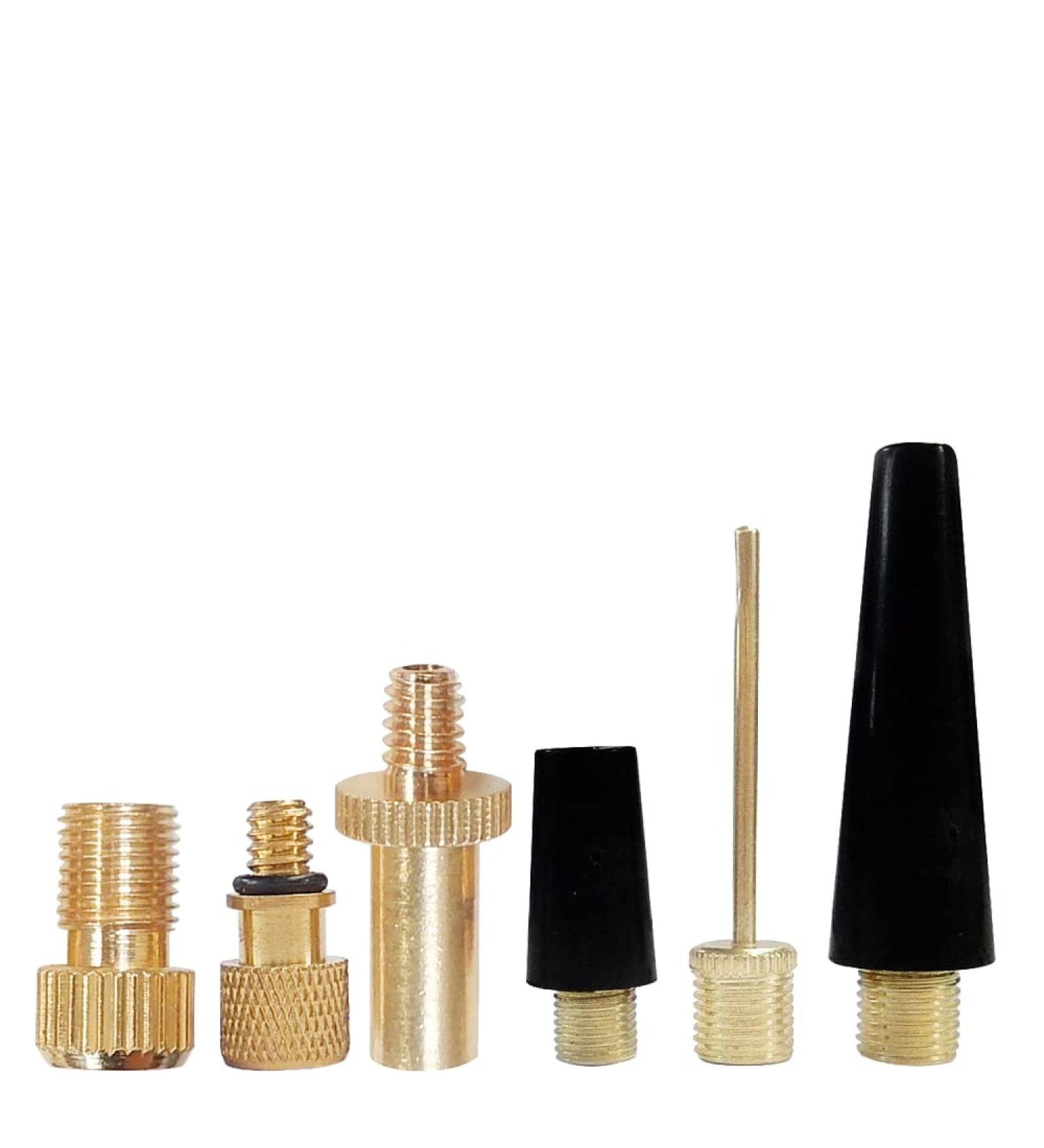 Premium 6-Part Bicycle Valve Adapter Set | Universal Pump Adapters for Balls Balloons Gymnastics & Air Mattresses - Compatible with DV SV & AV - Buy Online on GoSupps.com