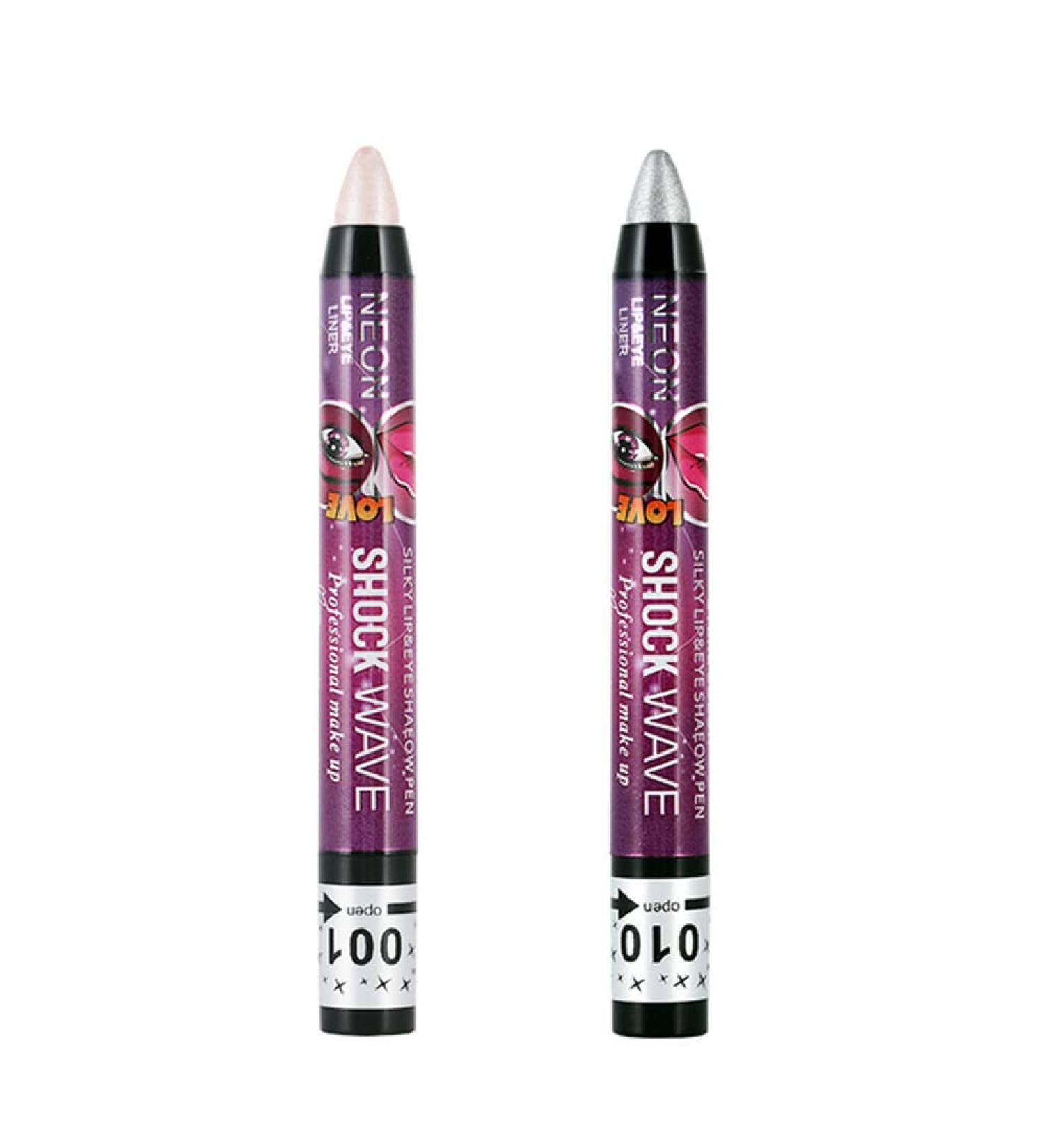Go Ho 2PCS Silver & White Eyeshadow Sticks - Ultra Pigmented Shimmer Eye Shadow Pens - Buy Online on GoSupps.com