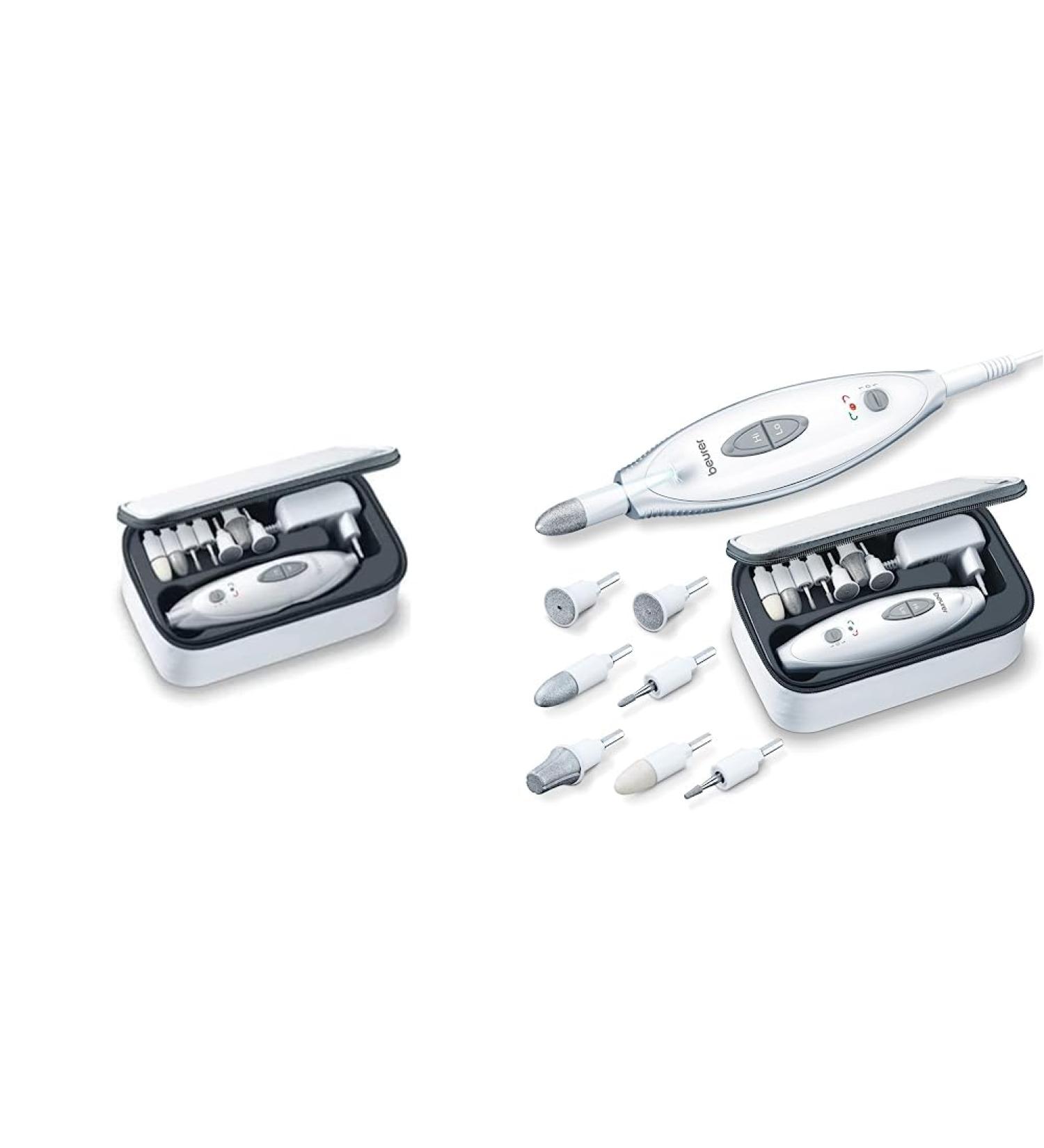 Sanitas SMA 35 & Beurer MP 41 Electric Manicure/Pedicure Set Bundle - Professional Nail Care in White | International Shipping - Buy Online on GoSupps.com