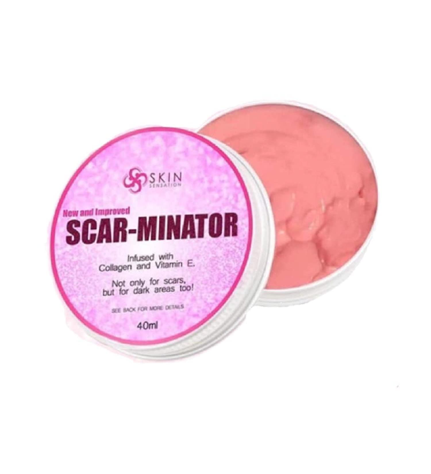 SCAR-MINATOR with Shea Butter Extract  Collagen & Vitamin E  40ml. Heals Scars  Stretch Marks