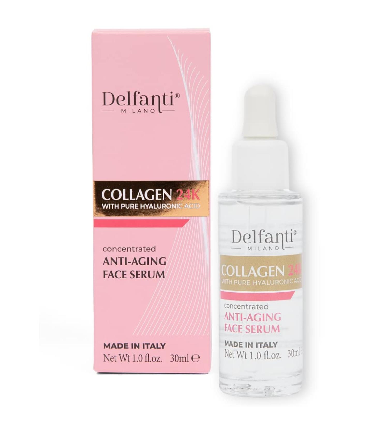 Buy Delfanti Milano 24K Collagen & Hyaluronic Acid Anti-Aging Serum - Made in Italy | International Shipping Available - Buy Online on GoSupps.com