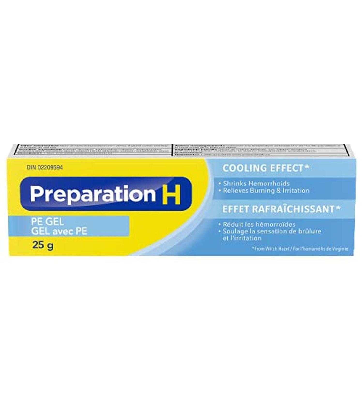 Preparation H Cooling Hemorrhoid Relief PE Gel with Phenylephrine and Witch Hazel 25g Tube - Buy Online on GoSupps.com