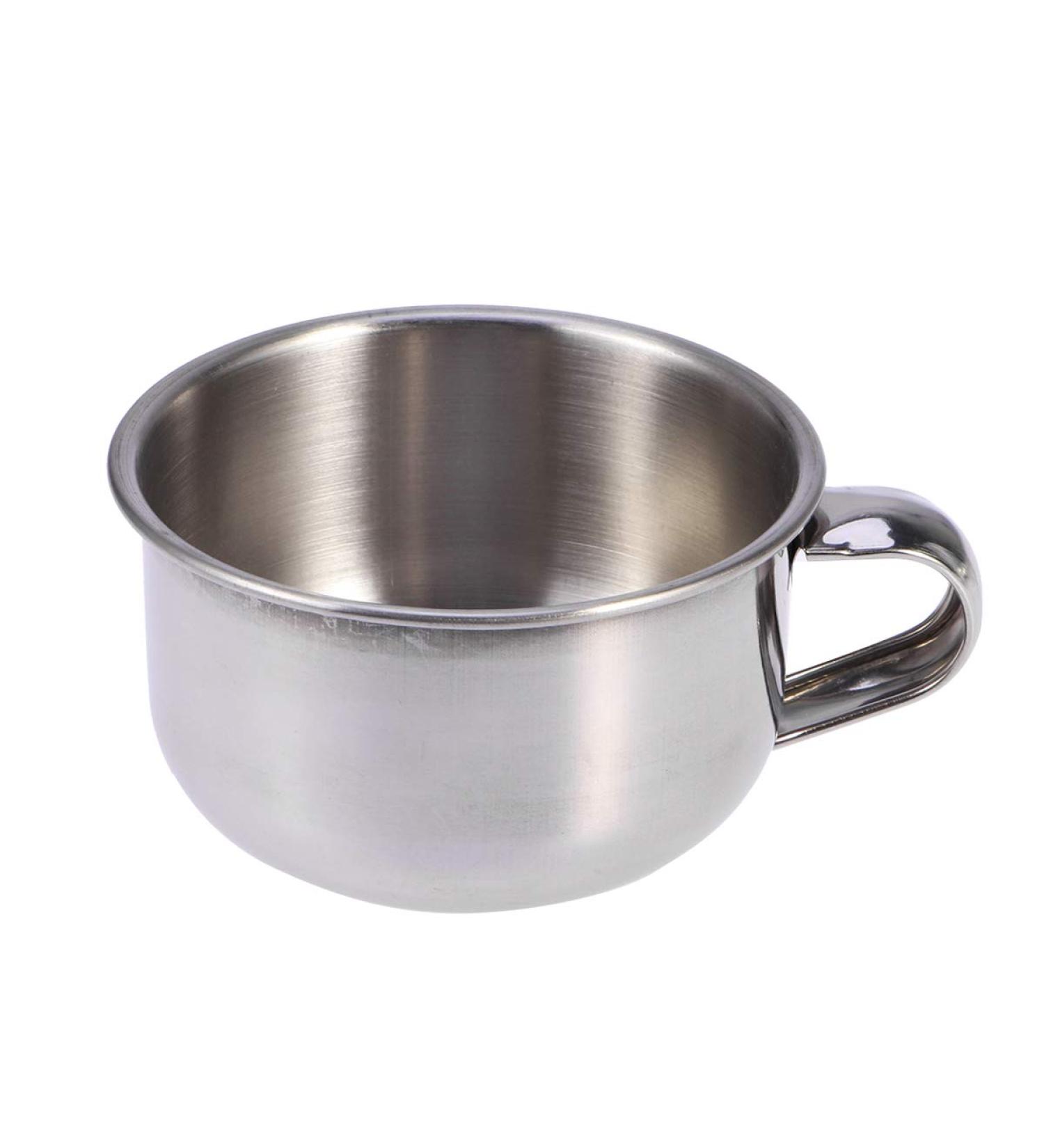 FARUTA Men's Stainless Steel Shaving Soap Bowl & Mug Premium Shaving Cup with Handle for Ultimate Grooming - Buy Online on GoSupps.com