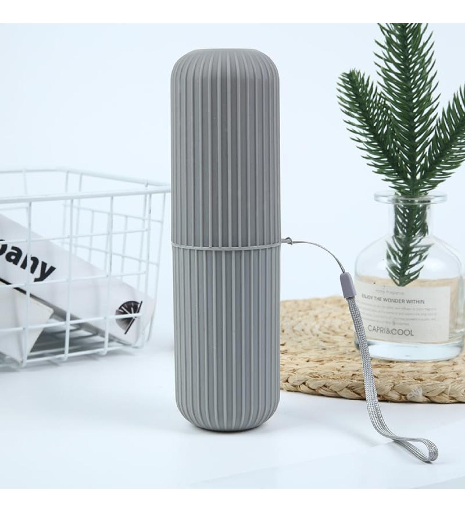 Gray Toothbrush Travel Case | Durable & Compact Travel Essential for International Shipping - Buy Online on GoSupps.com