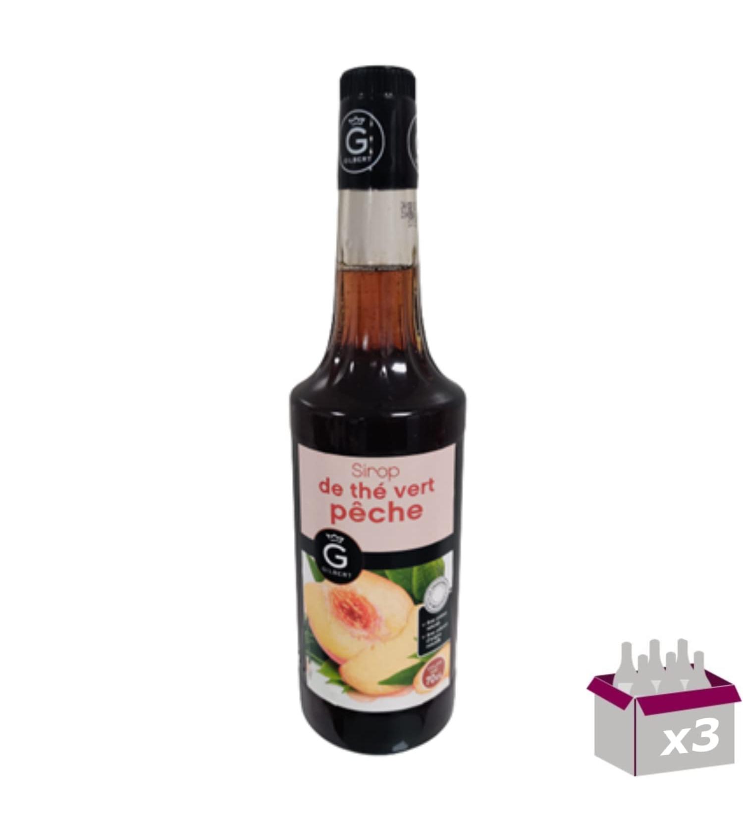 Set of 3 Gilbert Syrups - Peach Tea - 3 x 70cl