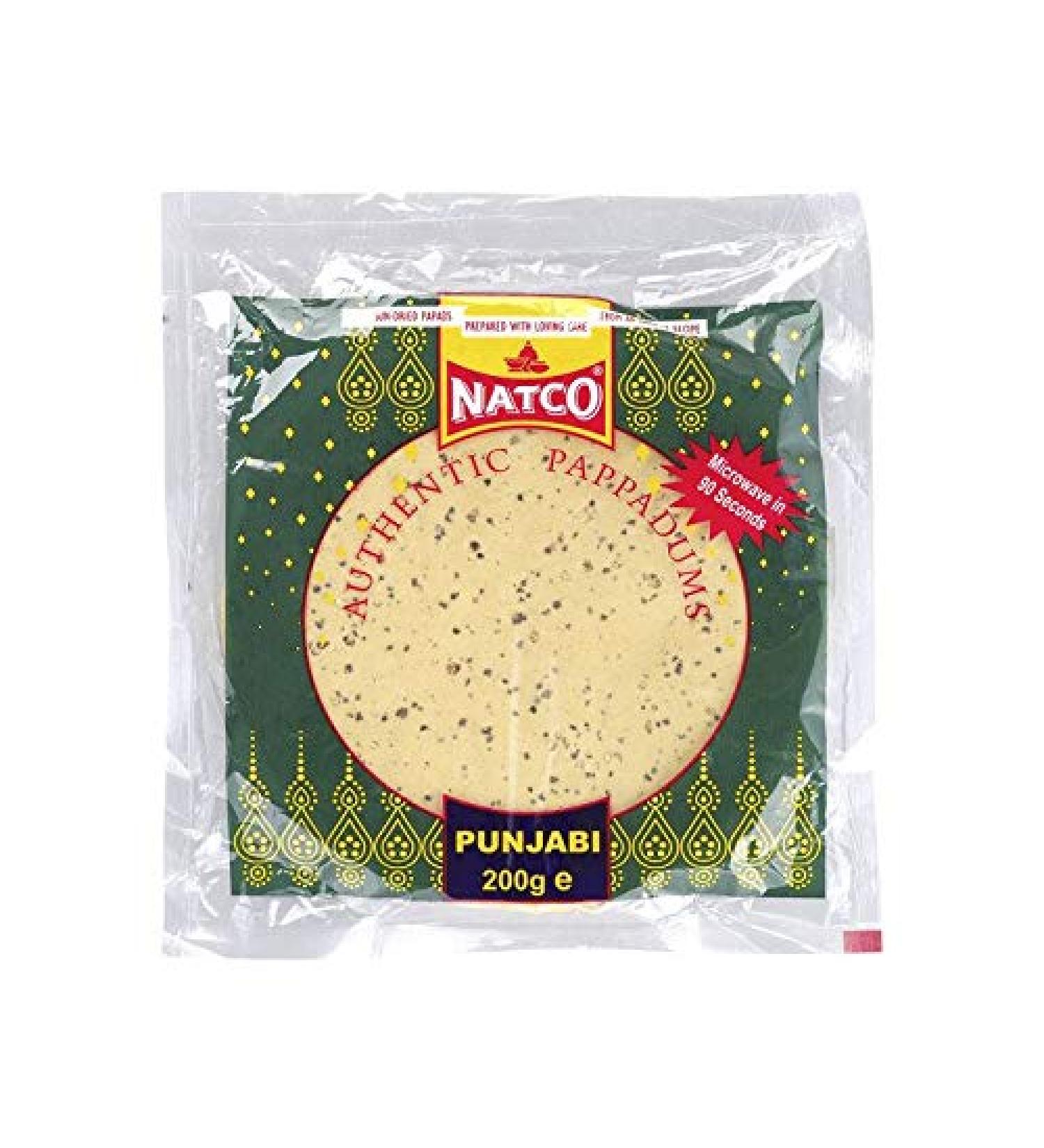 Natco Punjabi Pappadums - 200 g - Lot de 3
