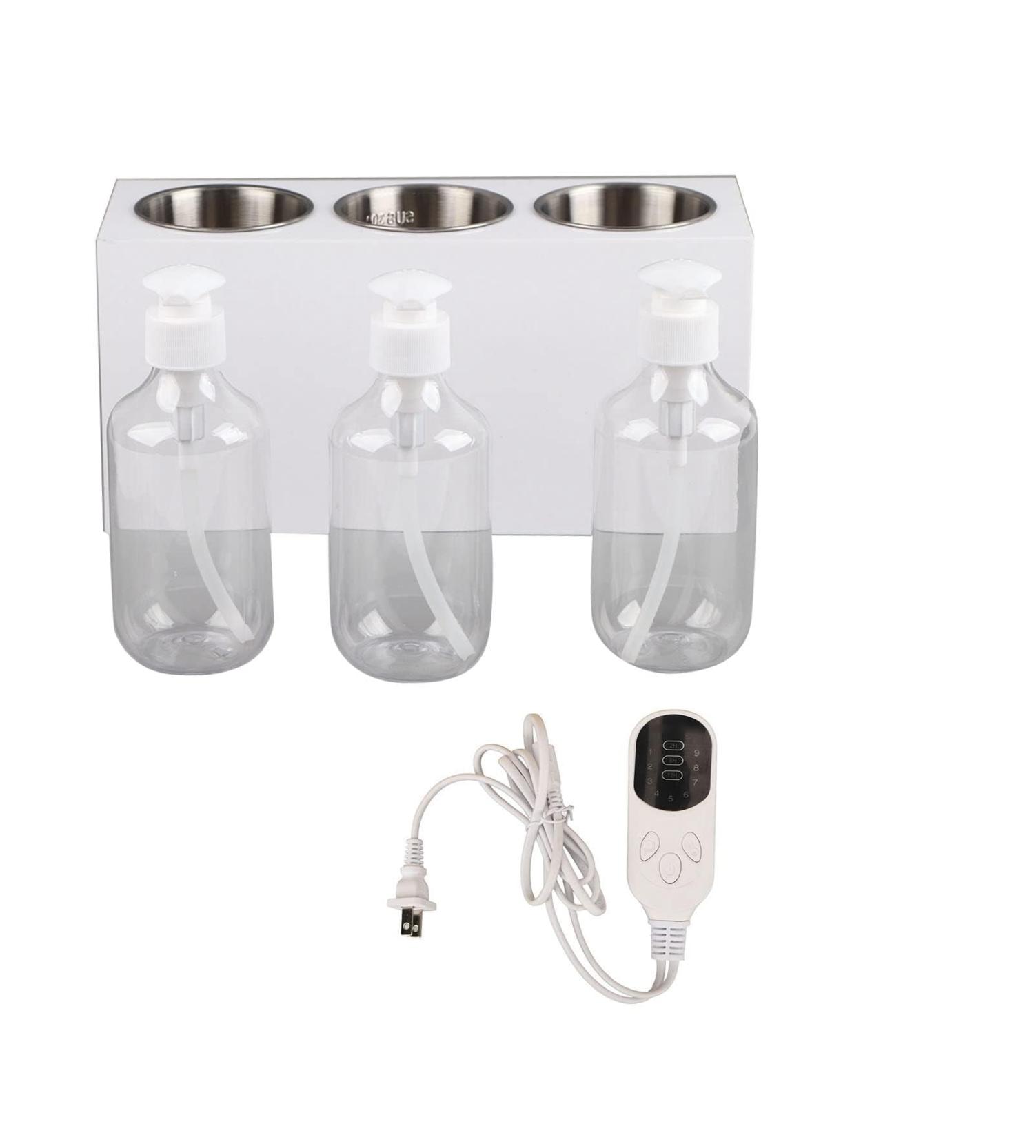 3 Bottle Lotion Warmer Built in Timer 9 Temperature Setting Mode Gel Warmer Portable Safe Massage Lotion Warmer for Massage Oils Lotions(US) - Buy Online on GoSupps.com