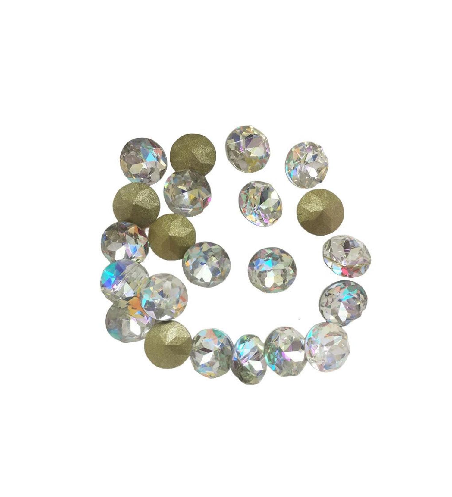 dijiusidy Nail Rhinestones Manicure Decorations Multiple-Shape Multi-color Glass DIY Decor Stickers Eye-catching Beauty Tools 8mmRuby Flower - Buy Online on GoSupps.com