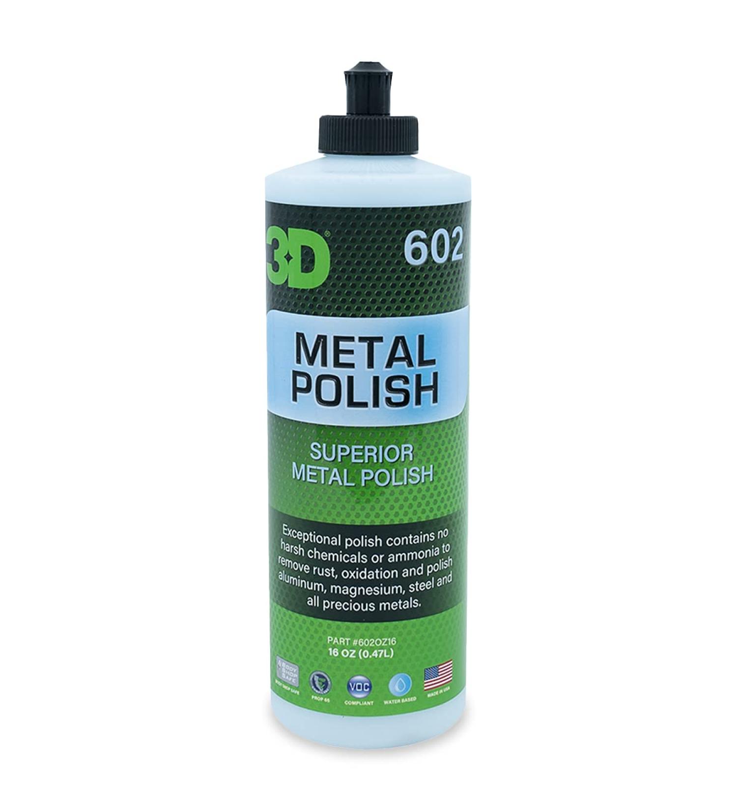 3D Metal Polish - Heavy Duty Multi Purpose Cleaner and Restorer for Metal, Aluminum, Chrome - 16oz - Buy Online on GoSupps.com