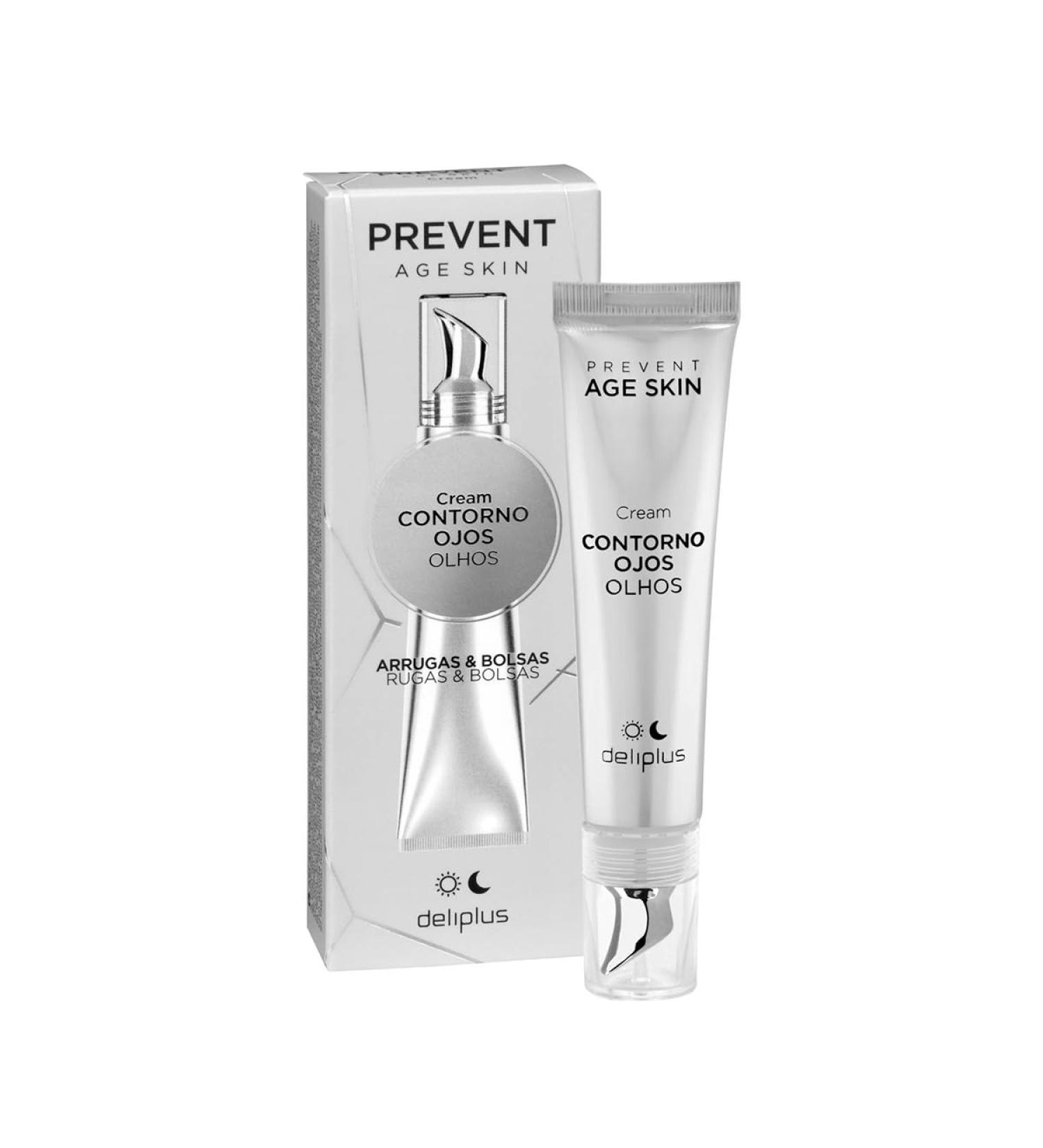 Contour des yeux rides et poches Prevent 15 ml. Age Skin tous types de peau. Deliplus
