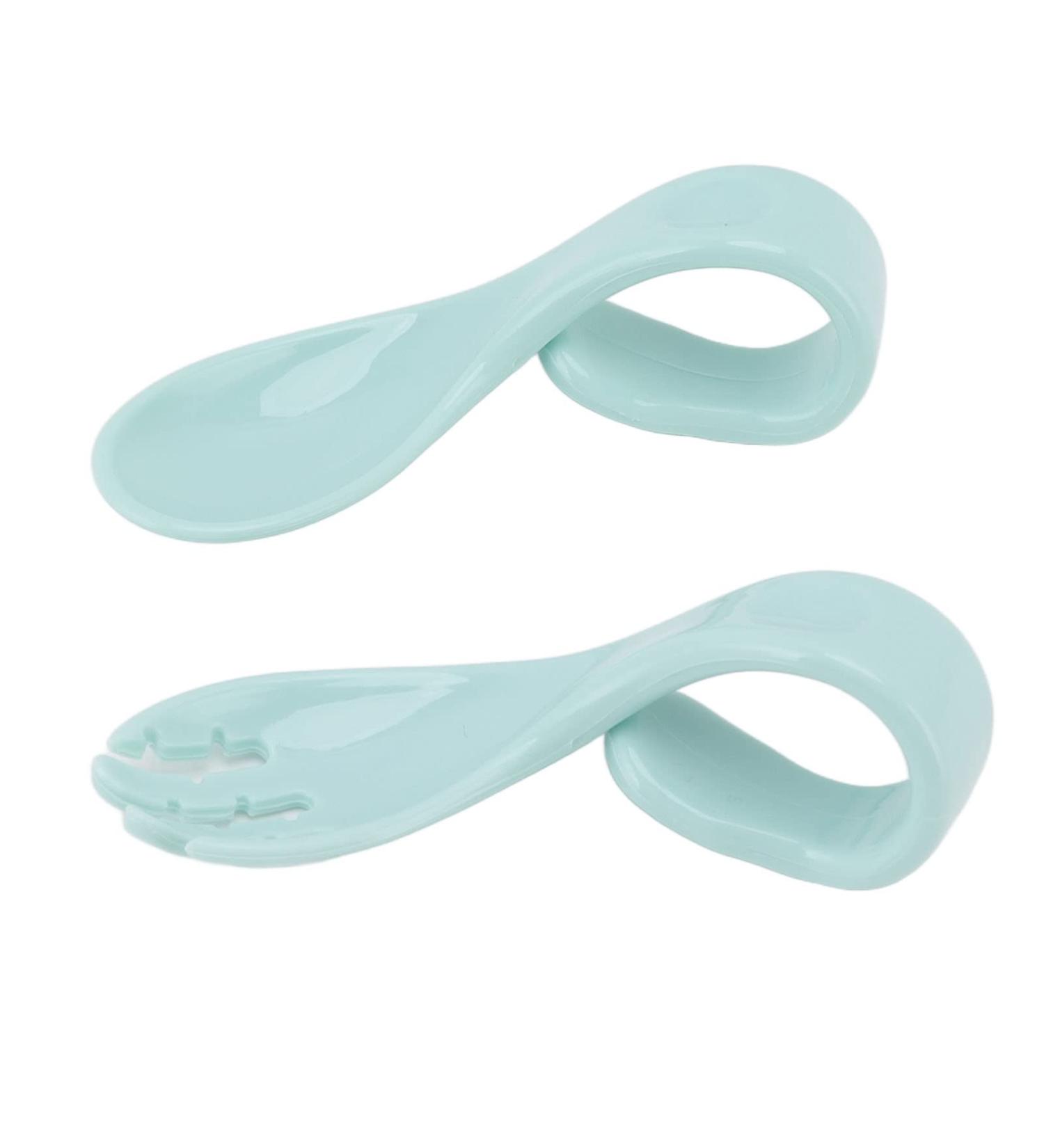 Baby Training Fork Spoon Toddler Utensils Self Feeding Learning Spoons Short Handle Food Grade PP Easy To for Travel - Buy Online on GoSupps.com