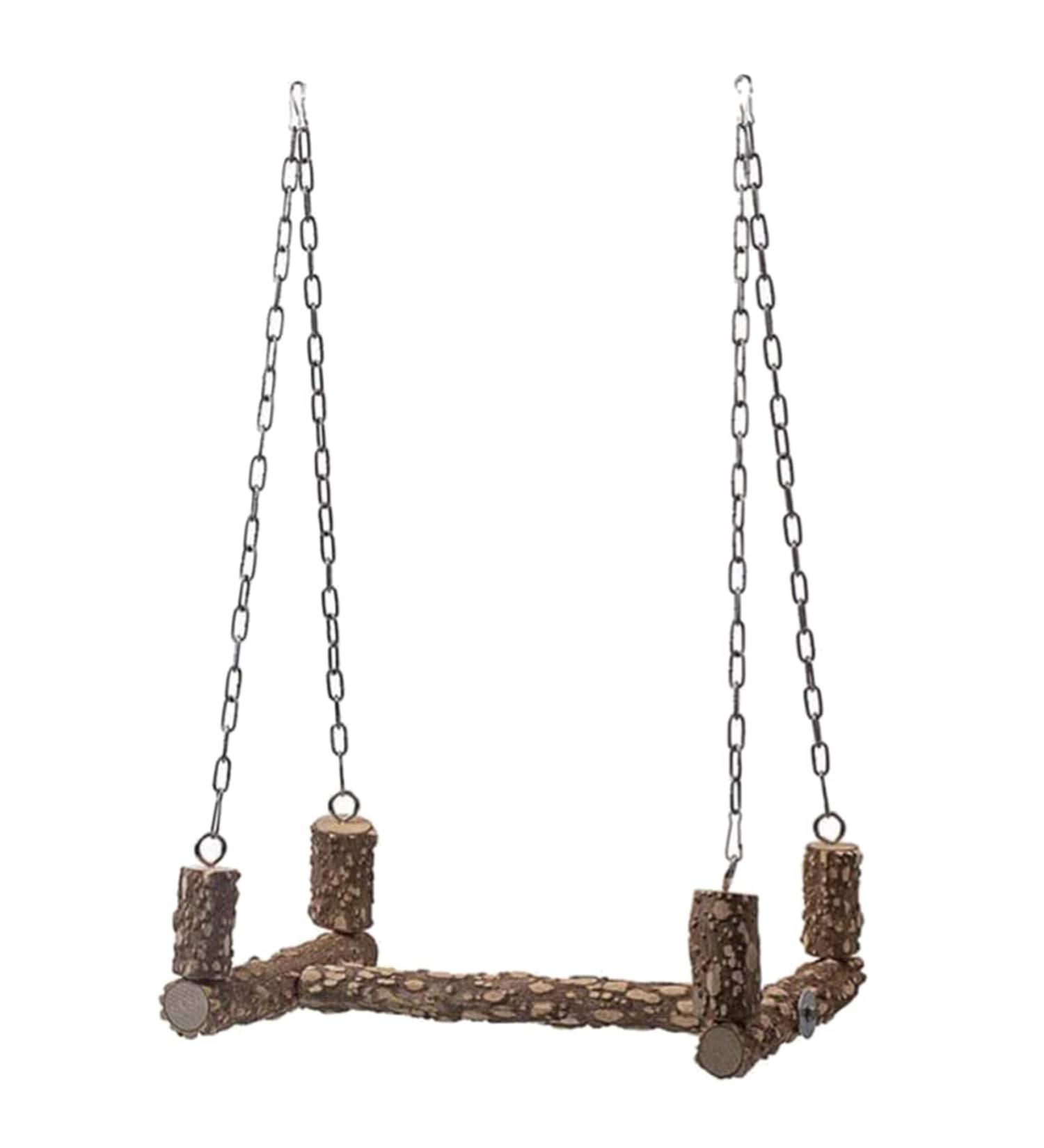 Bird Toys Wooden Perch For Large Birds Natural Wood Parrot Swing Chew Toy Easy To Install For African Greys Mini Macaws Bird Chew Toys Wood For Cockatiels Parakeets Lovebirds Conure Parrots - Buy Online on GoSupps.com