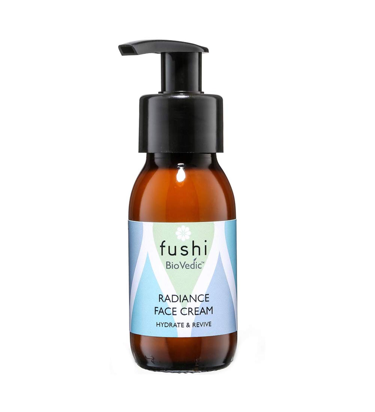 Fushi Biovedic Radiance Face Cream 50ml |Fresh Pressed | Ayurvedic Herb Manjisthta Kalahari Melon Seed & Rice Bran Oils |Best For Hydration Nourishing & Skin Brightening | Manufactured In The UK - Buy Online on GoSupps.com