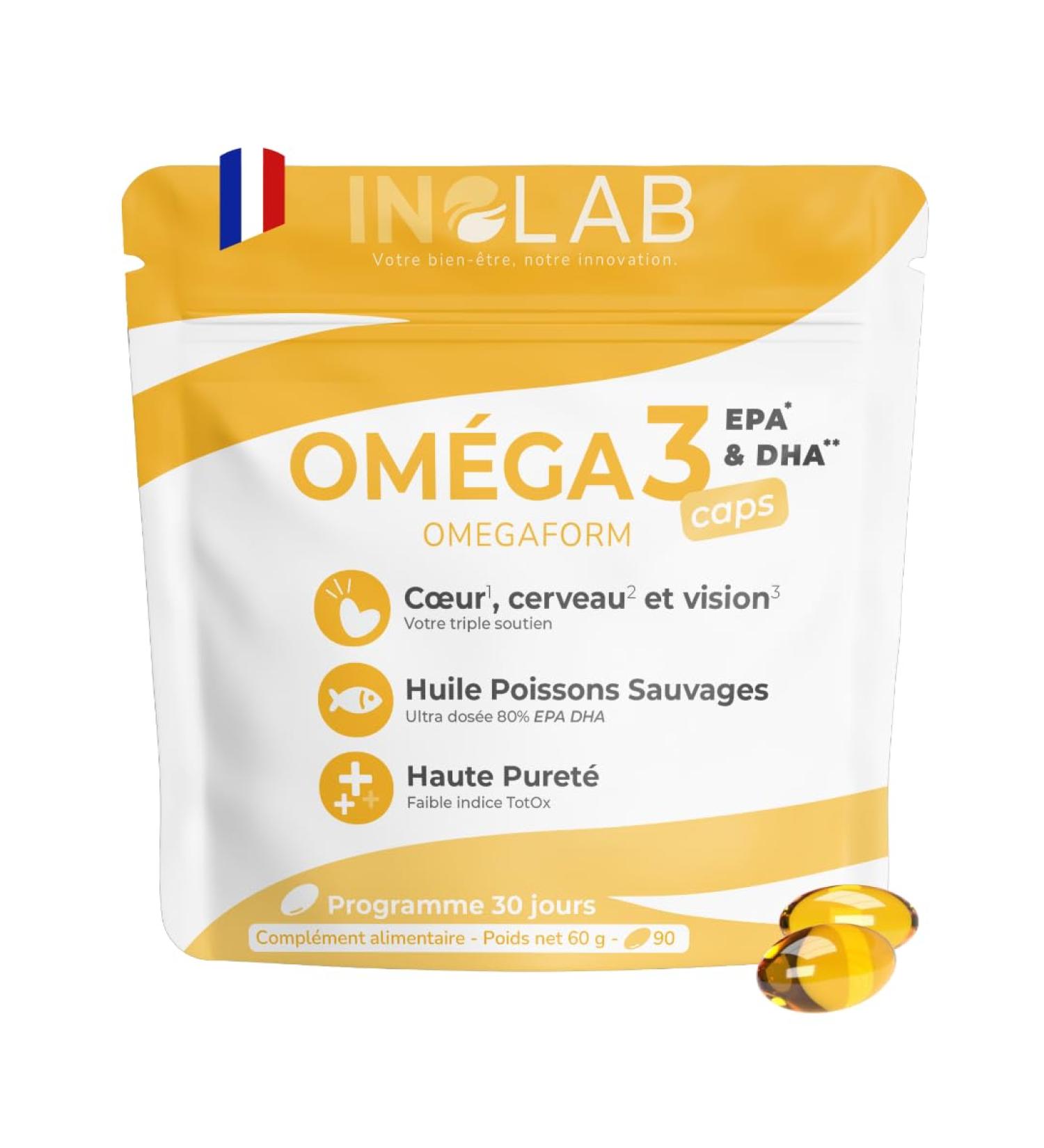 INOLAB Omega 3 DHA EPA EPAX I Huile de Poisson Sauvage ultra concentr e 80% EPA/DHA I Om ga 3 faible indice Totox. - Buy Online on GoSupps.com