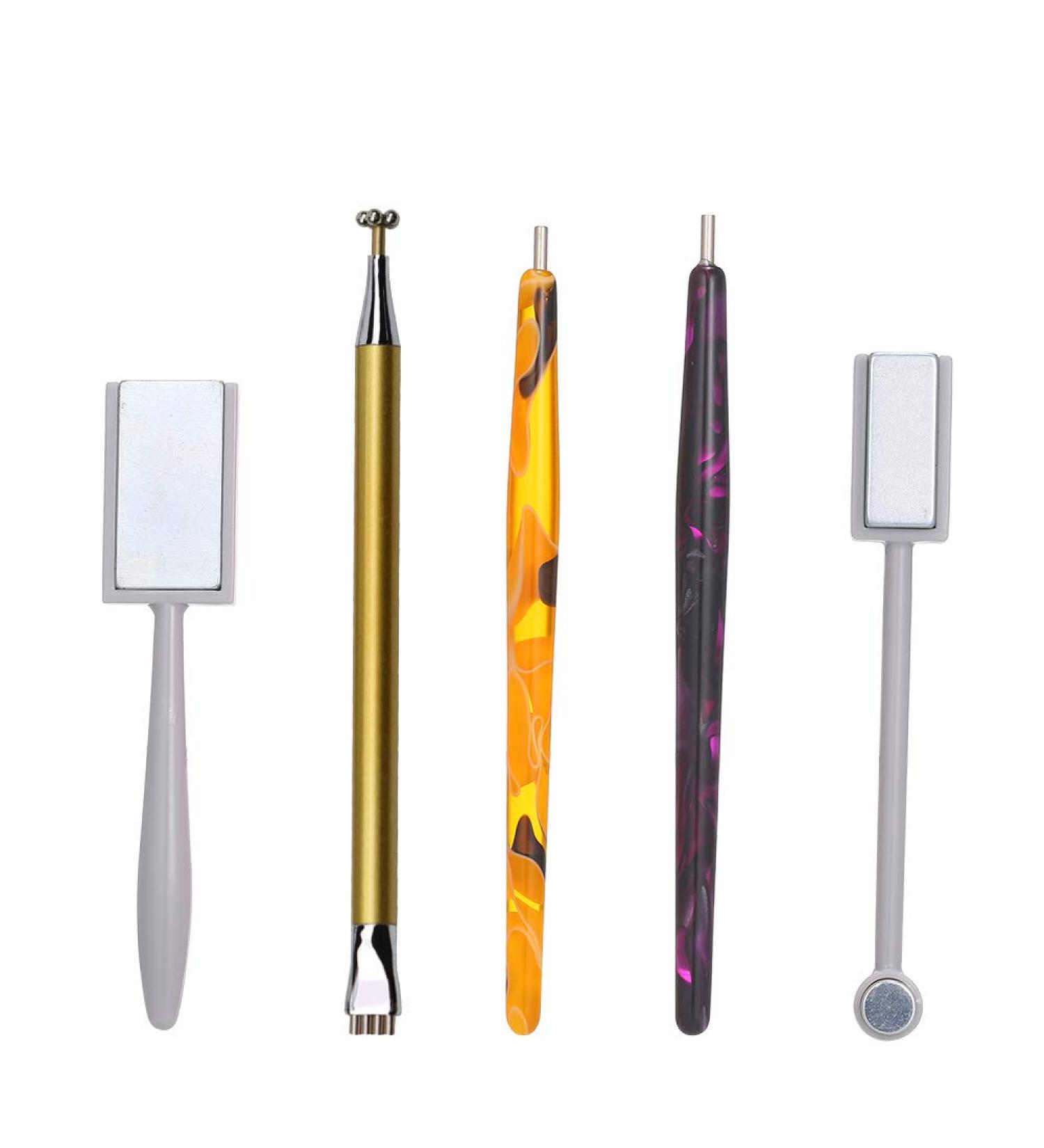Nail Art Magnet Pen Double Head Flower Design Pen Magnetic Pick-Up Tool Cat Eye Magnetic Stick Flower Magnet Pen - Buy Online on GoSupps.com