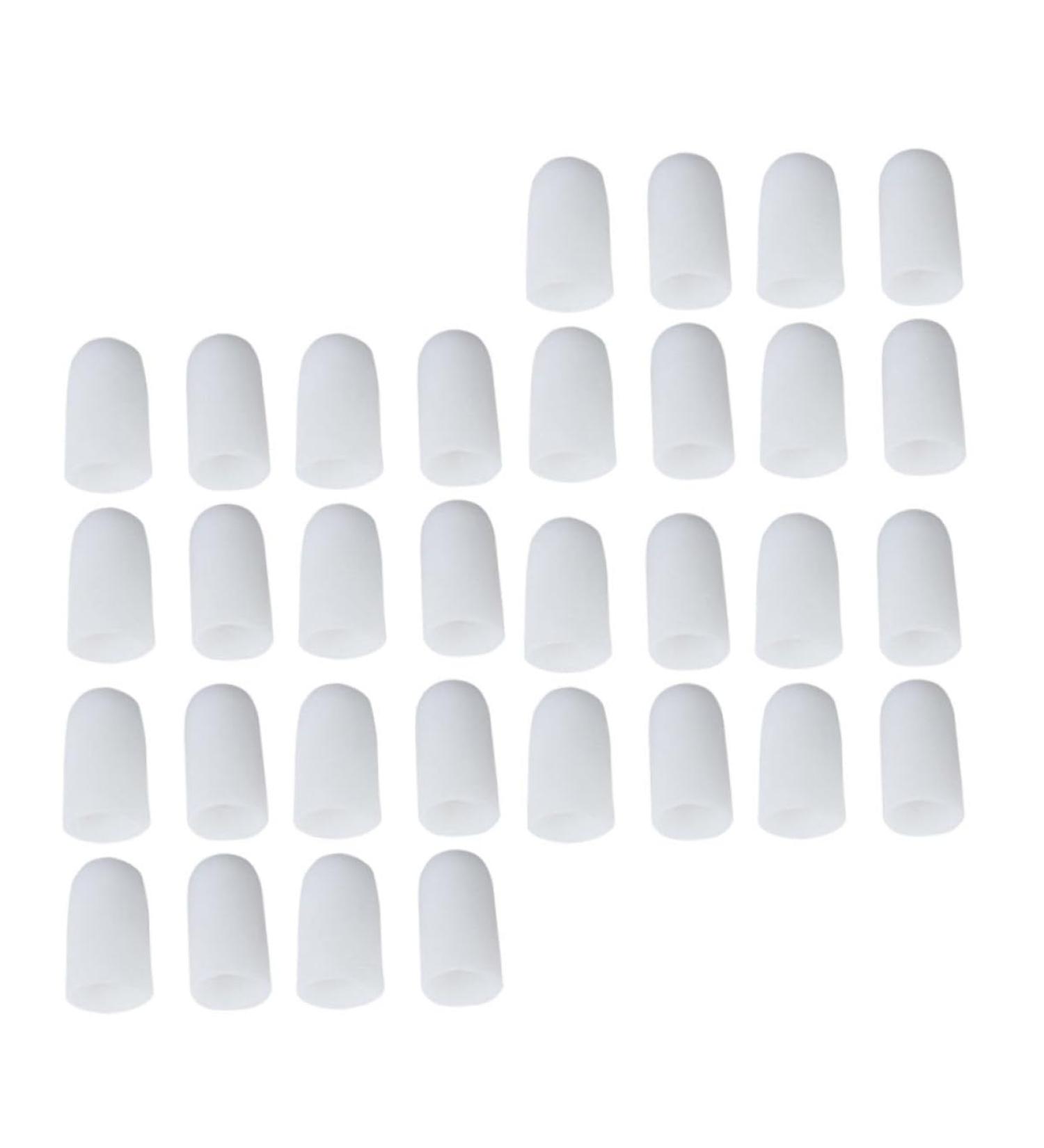 8 Pairs Silicone Gel Toe Protectors & Separators for Blisters, Bunions, and Straightening - White Headgear Orthopedic Design - Buy Online on GoSupps.com