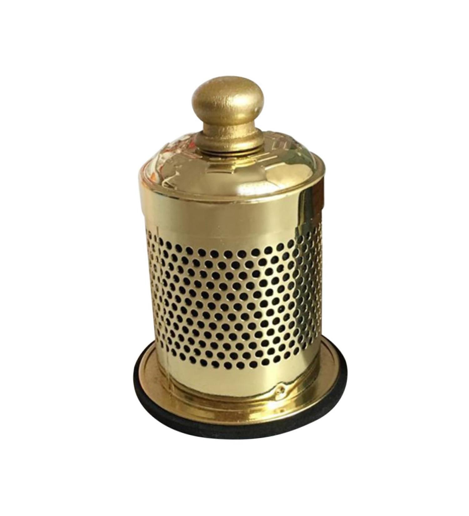 Buy Minkissy Moxibustion Box Set - 2 Piece Gold Air Purifier Holder & Moxa Burner Copper Diffuser Pot 8x5.7cm - International Shipping Available - Buy Online on GoSupps.com