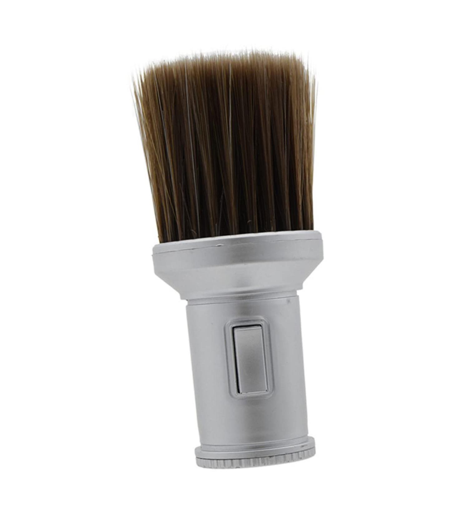 Ipetboom Body Powder Brush Dust Collector for Home Makeup Brush Shampoo Barber Cleaning Brush Hair Salon Shave Brush Broken Hair Remove Brush Duster Loose Powder Fiber Neck Man 13.5x6cm Silver - Buy Online on GoSupps.com