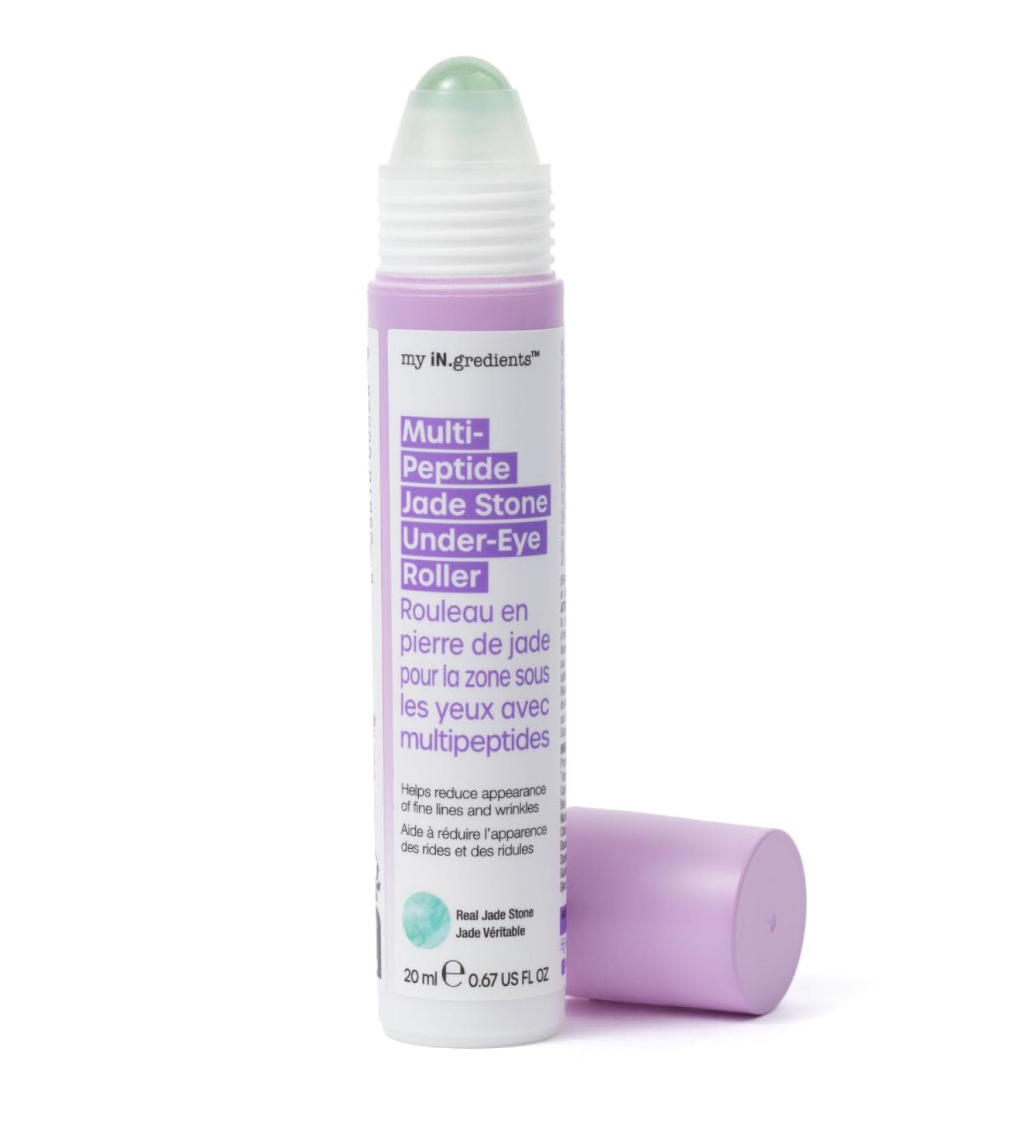 masque BAR Hydrating Under Eye Serum with 360 Jade Roller | Multi-Peptides & Hyaluronic Acid for Puffiness & Dark Circles - Instant Wrinkle Remover - Korean Skincare 20ml - Buy Online on GoSupps.com