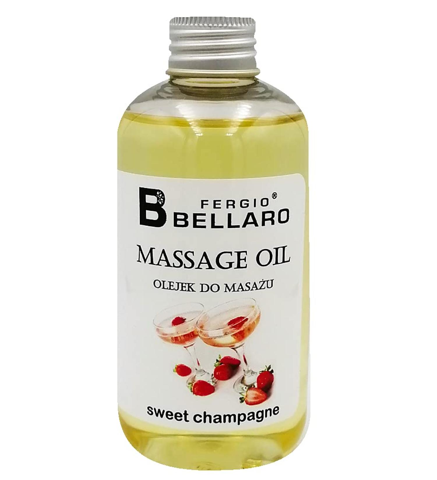 FERGIO BELLARO Sweet Champagne Massage Oil - 200 ml | Premium Aromatherapy Oil for Relaxation & Wellness - International Shipping Available - Buy Online on GoSupps.com