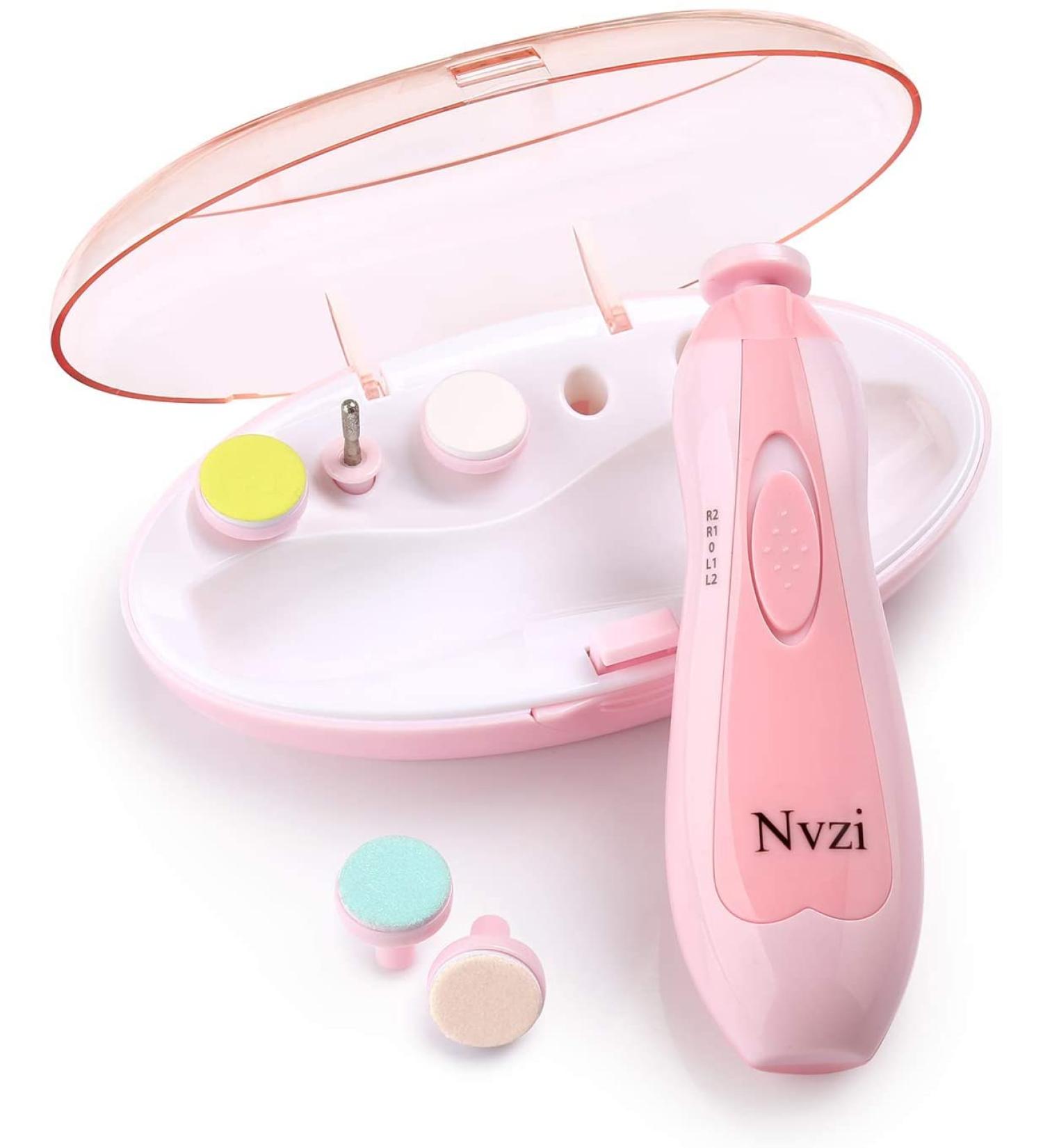Nvzi Electric Baby Nail File Trimmer Clippers - Infant Toddler Safety Nail Care (Pink) - Buy Online on GoSupps.com