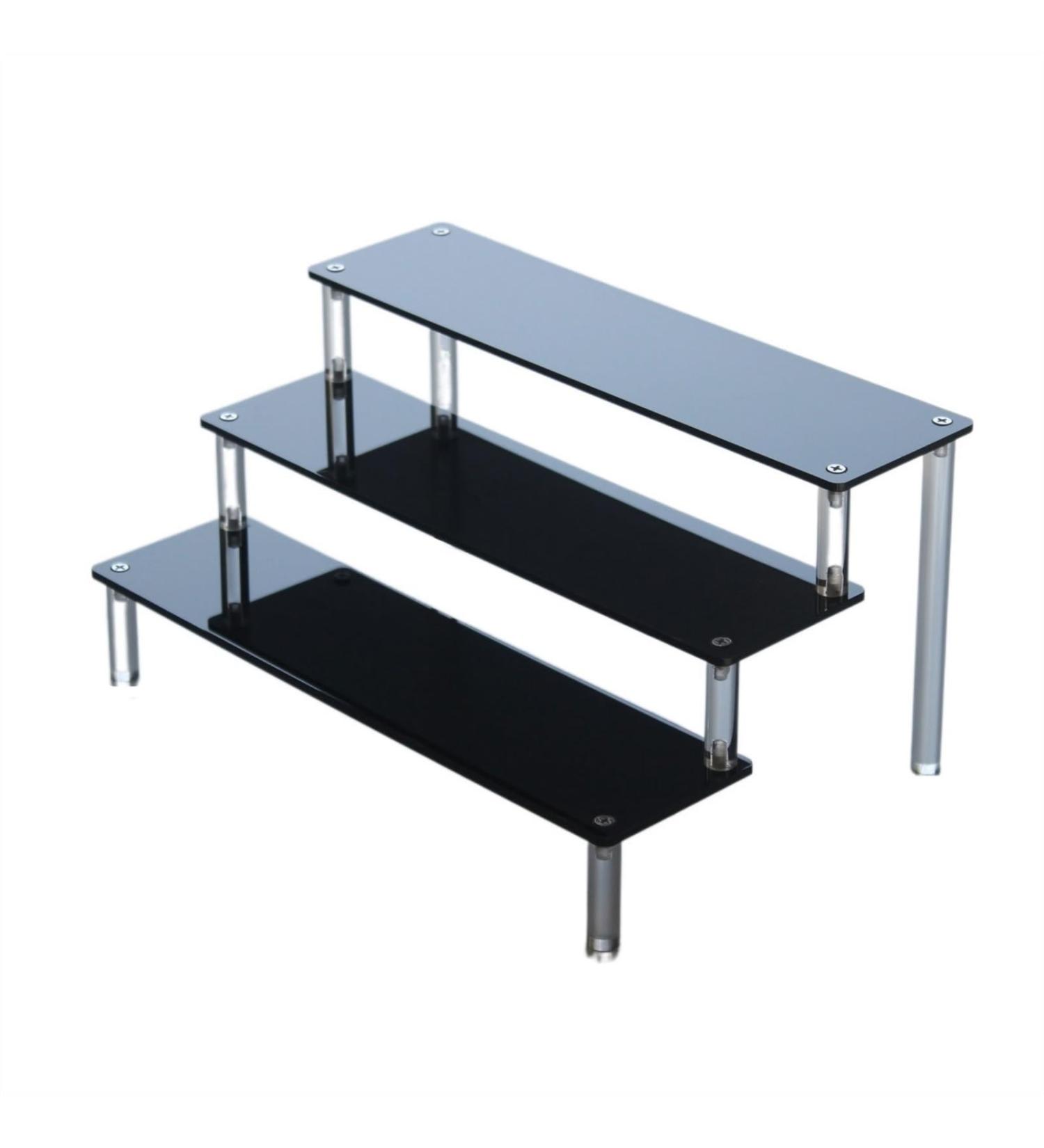 Premium Waoceo Acrylic Glasses Stand - Multi-Storey Jewelry & Sunglasses Rack | 20cm | Handcrafted Black Organizer for Watches - Buy Online on GoSupps.com