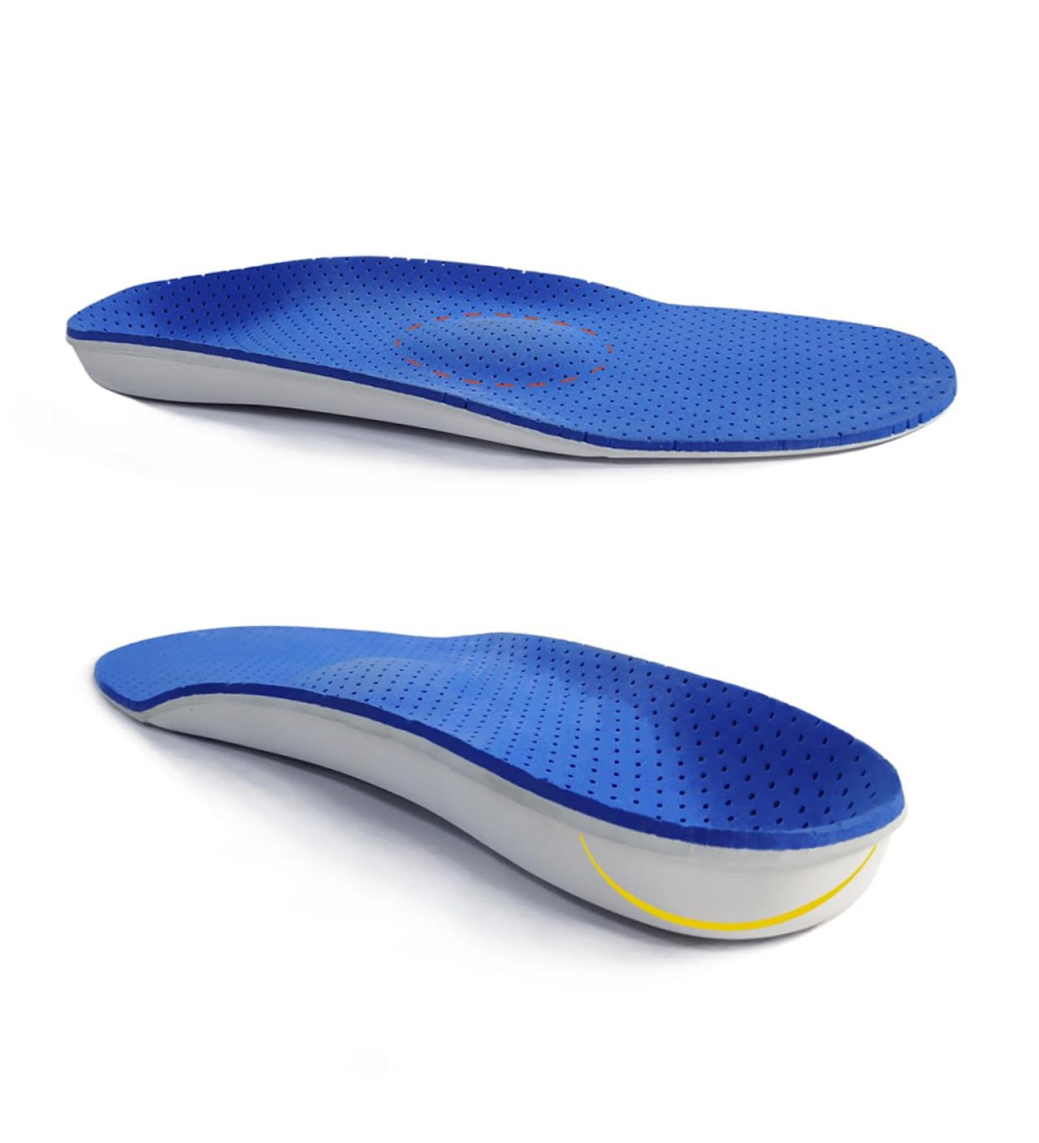 NOLITOY Heavy-Duty Orthotic Insoles for Flatfoot | Supportive Shoe Pads for Sports | Plantar Inserts for Adults - 29.5x10.1cm - Buy Online on GoSupps.com
