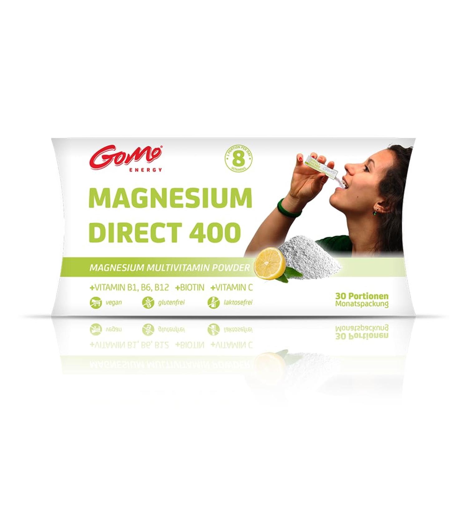 Magnesium + Vitamins - 3000mg of Magnesium Citrate 400mg of Elemental Magnesium 8 Vitamins. 1 serving per day direct and fast. Laboratory tested vegan made in Germany. - Buy Online on GoSupps.com