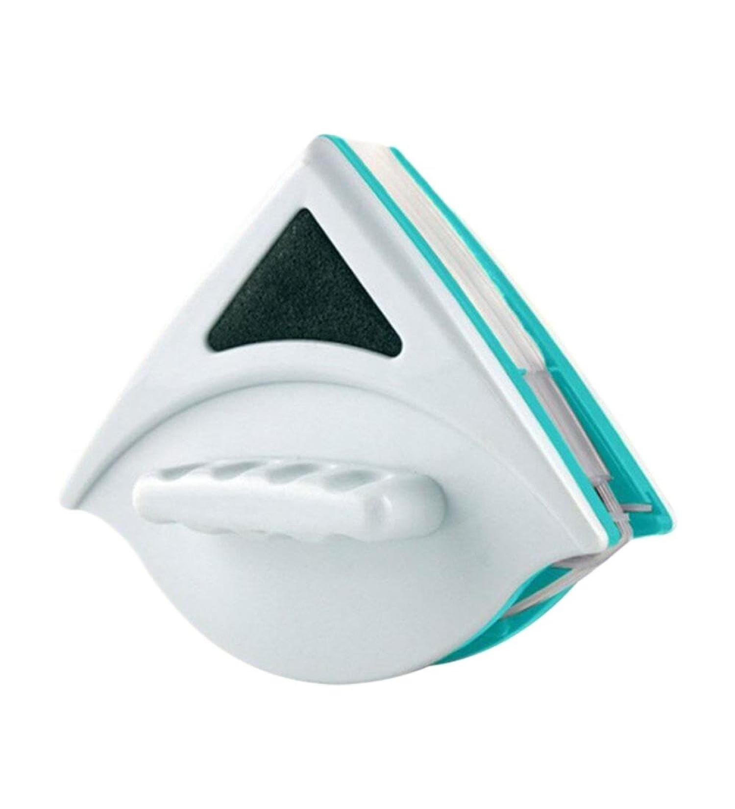 Efficient Magnetic Window Cleaner - Magnet Glass Cleaning Brush Sponge Wiper - Double-Sided Triangular Design for Home & Hotel (Green (Suitable for 5-12MM)) - Buy Online on GoSupps.com