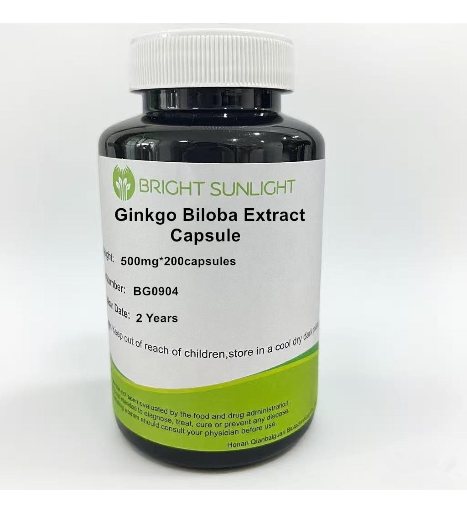 Bright sunlight Ginkgo Biloba Extract Capsule 500mg*200capsules