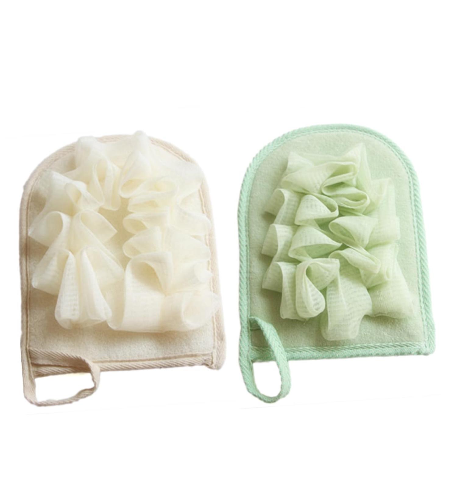 Soft Baby Shower Sponge Gloves - Healeved Flat Bath Flower Glove for Gentle Cleansing - Buy Online on GoSupps.com