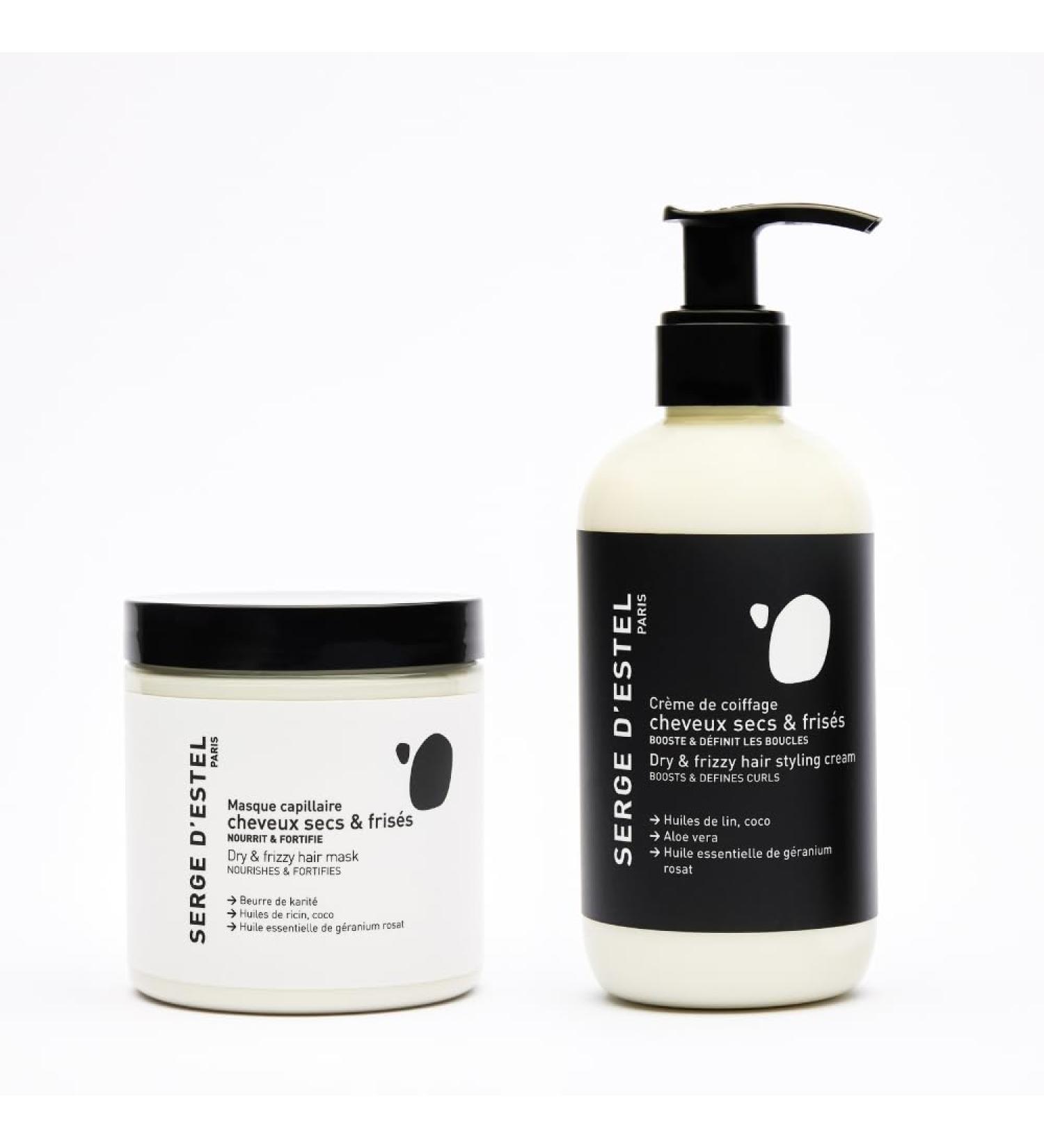 SERGE D'ESTEL PARIS - Dry and Frizzy Hair Care 500ml Nourishes and Redefines Dry and Frizzy Hair Brings Softness and Shine 100% Vegan Natural Care Ideal for Frizzy and Coily Hair - Buy Online on GoSupps.com