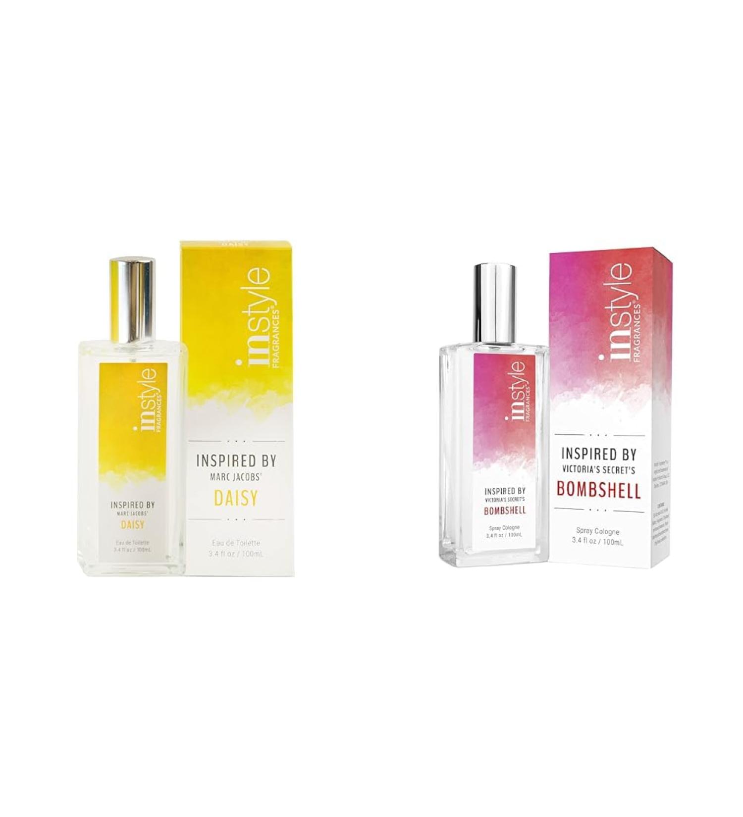 Instyle Fragrances Inspired by Marc Jacobs Daisy & Victoria's Secret Bombshell Women's Eau de Toilette Gift Set 3.4 Fl Oz Each - Buy Online on GoSupps.com