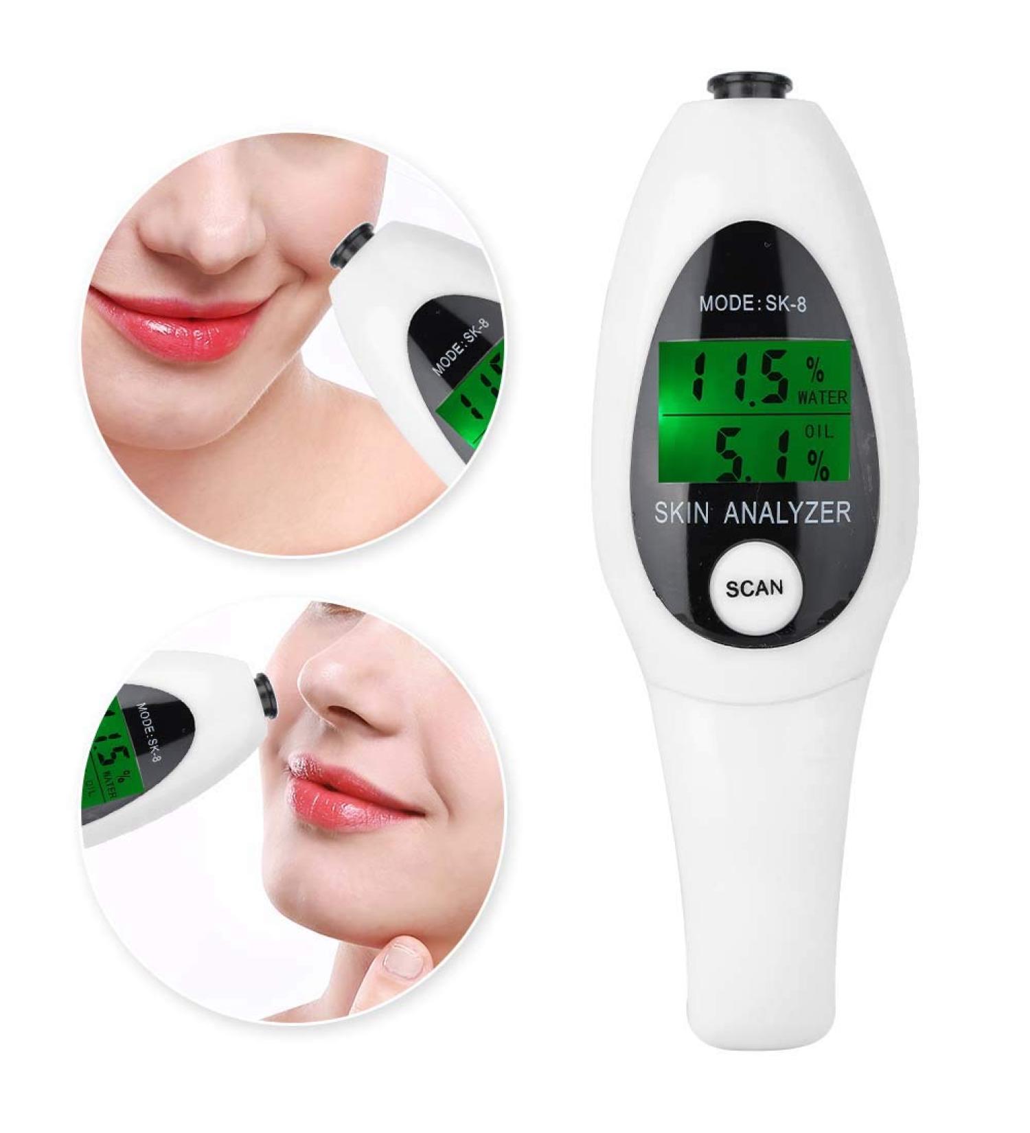 Digital LCD Display Precision Skin Sensor Tester Facial Moisture Water Oil Analyzer(02) - Buy Online on GoSupps.com