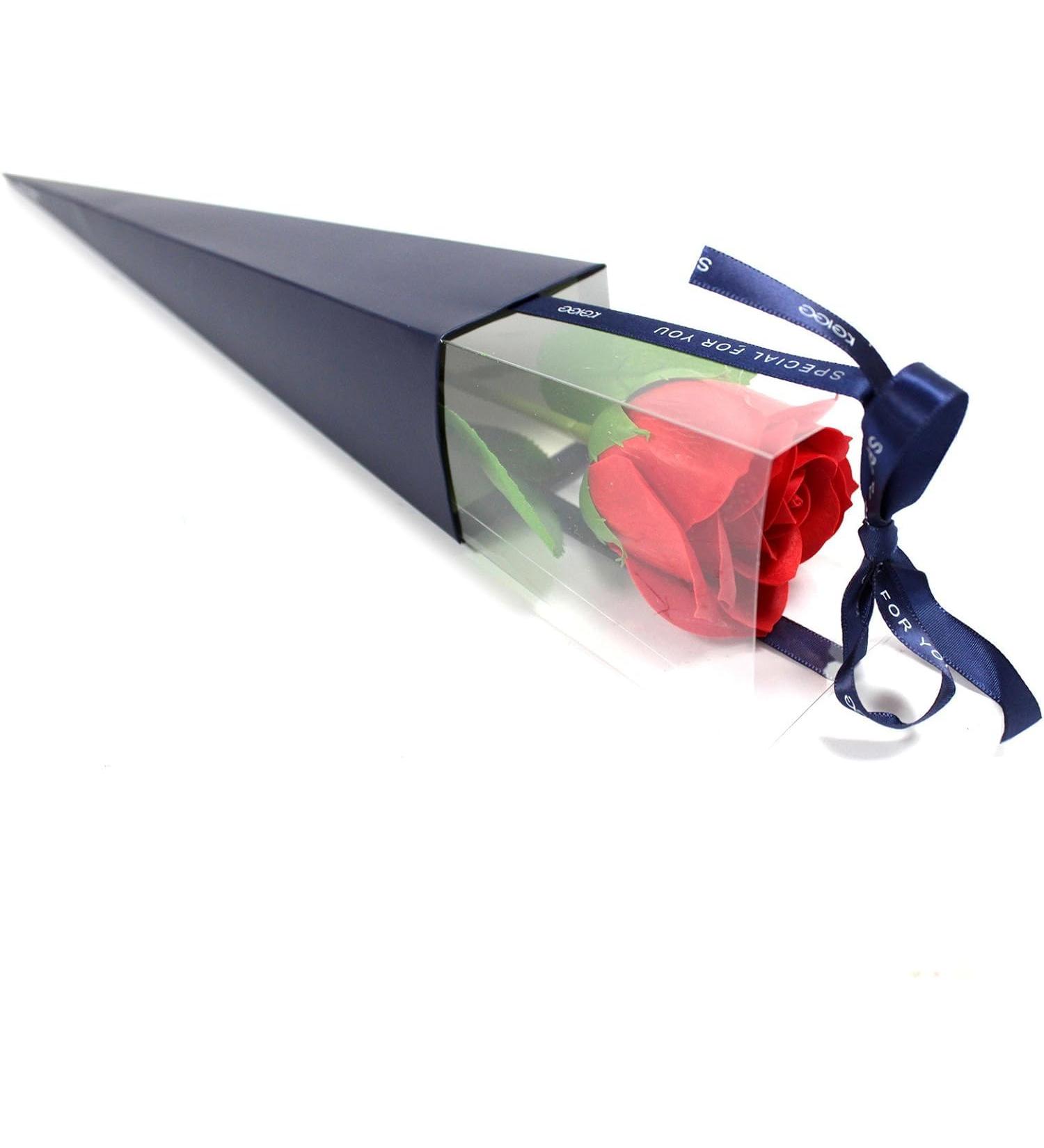 Luxury Red Soap Rose Single Large Romantic Flower in Holder Box. Valentines Day Love Red Rose Floral Scented. Small Unique Gifts for Her. - Buy Online on GoSupps.com