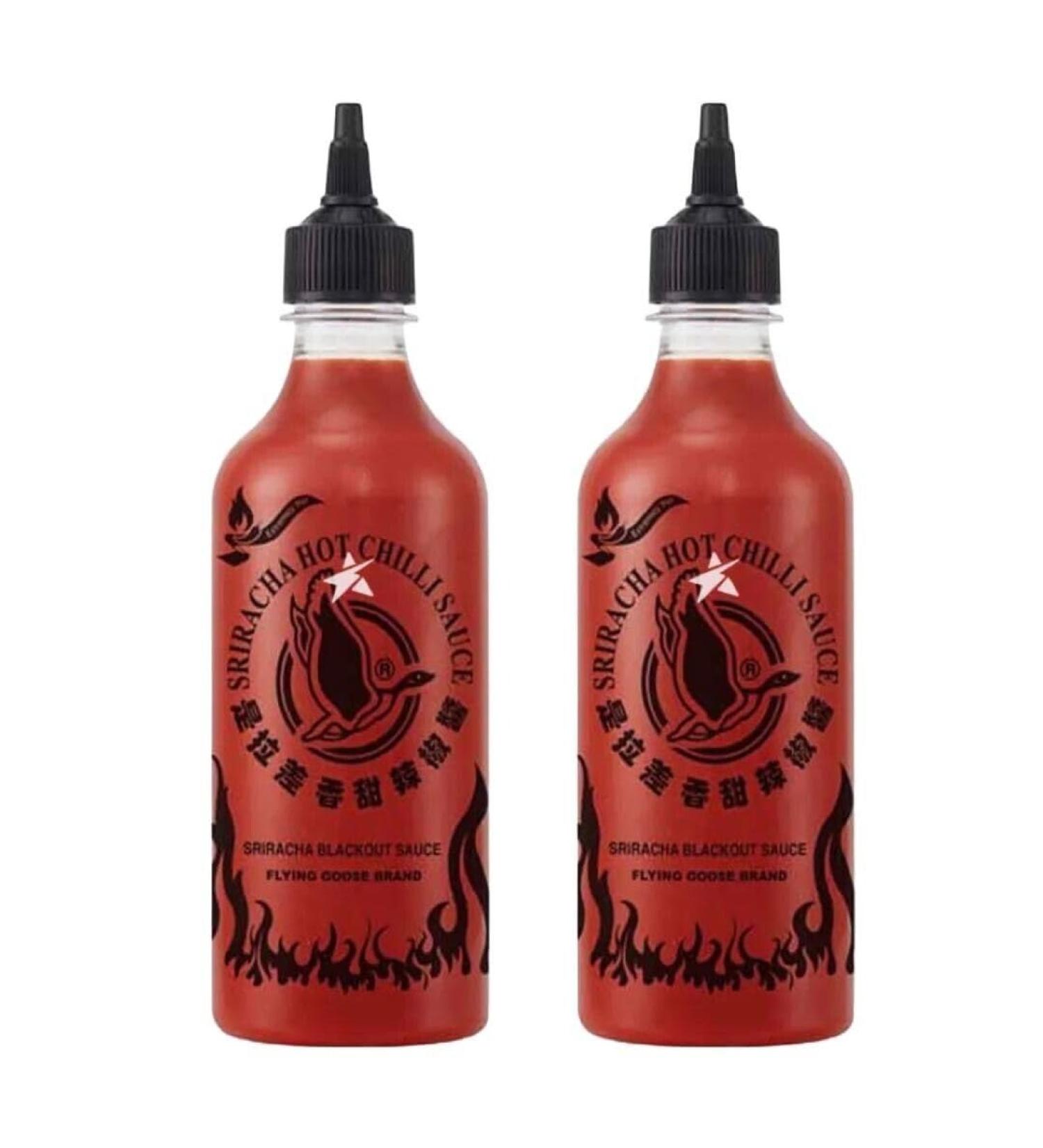 Flying Goose Sriracha Thai Blackout Sauce Super Hot Spicy Sauce (2 Packs)