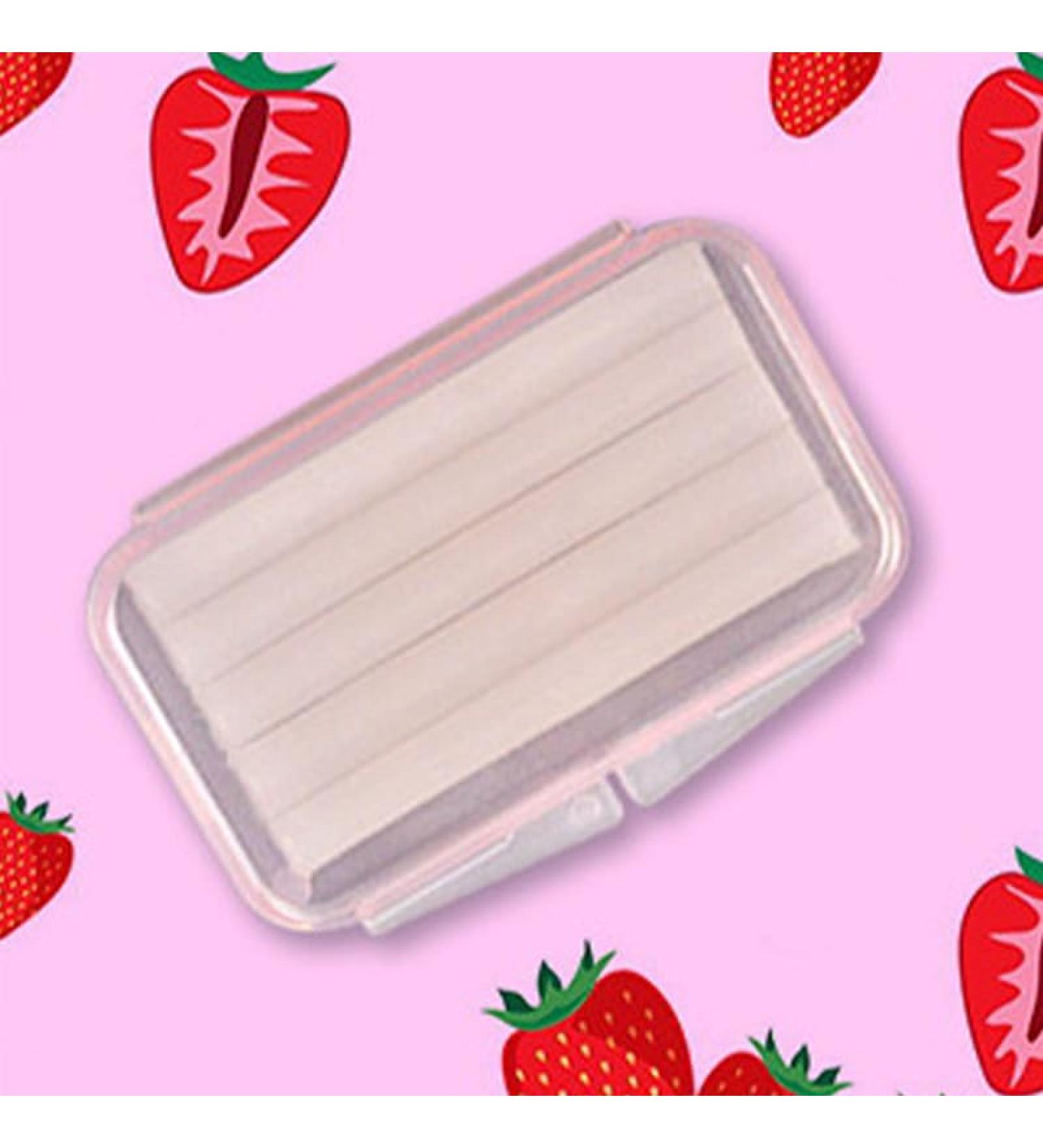 Premium Dental Wax for Braces & Aligners - 5 Food-Grade Strawberry Strips in Storage Box - Buy Online on GoSupps.com