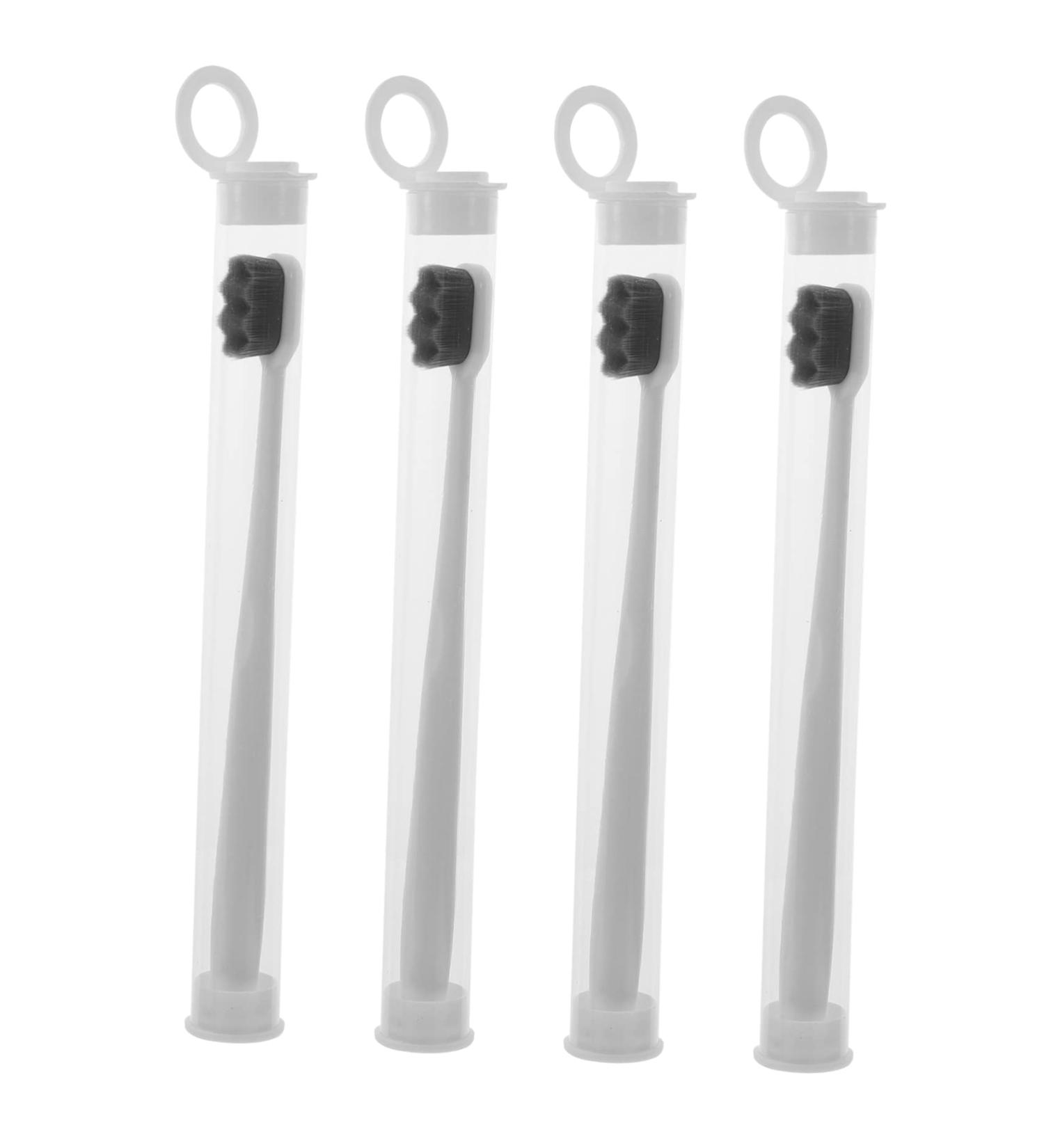 Buy Tovinanna 4-Piece Soft Travel Toothbrush Set | Portable and Lightweight Toothbrush for Pregnant Women - White - Buy Online on GoSupps.com
