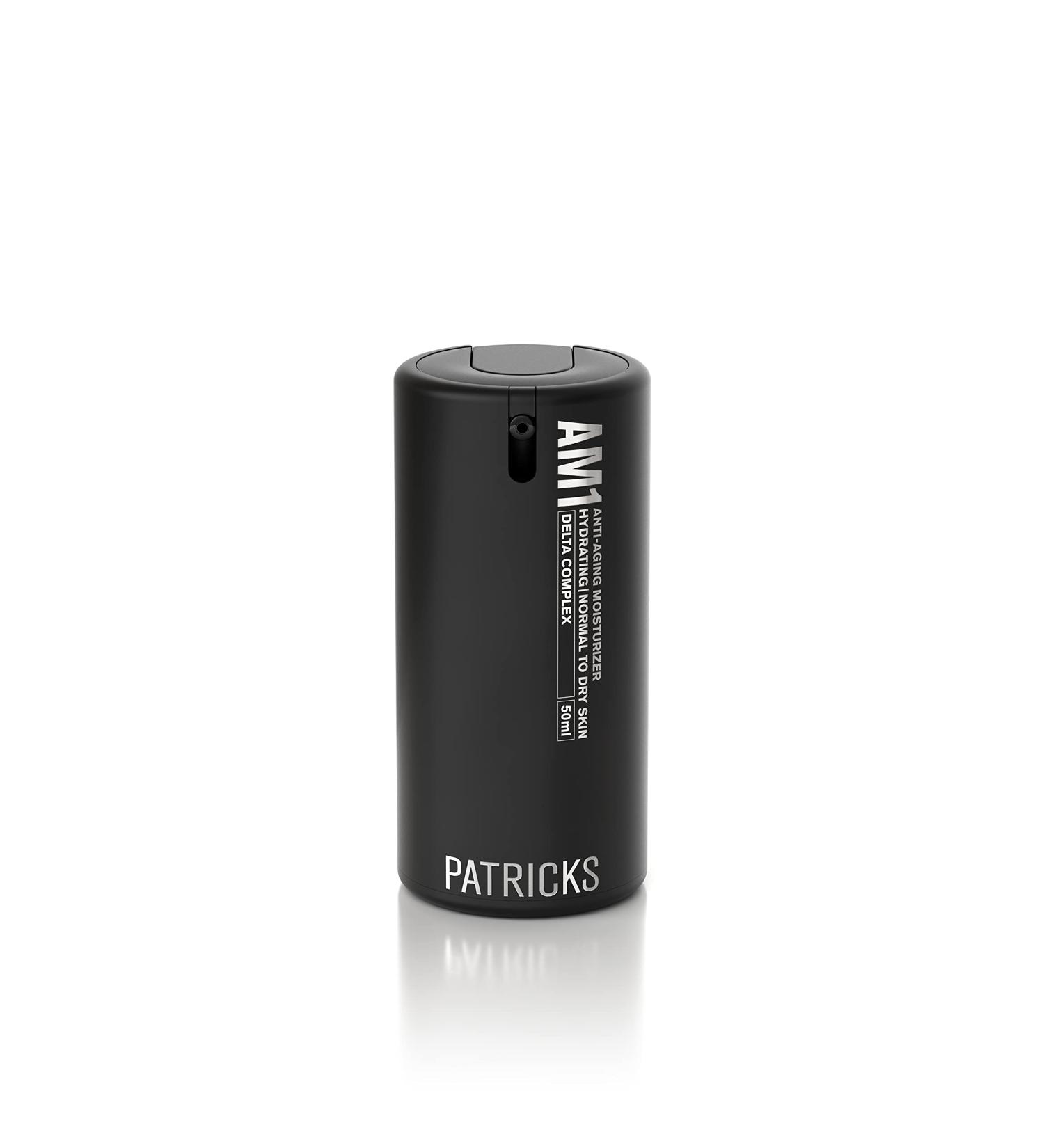 Buy PATRICKS AM1 Anti-Aging Face Moisturizer for Men - Hydrating Cream with Hyaluronic Acid Vitamin C & E for Collagen Boost | 50mL | Perfect for Normal to Dry Skin - Buy Online on GoSupps.com