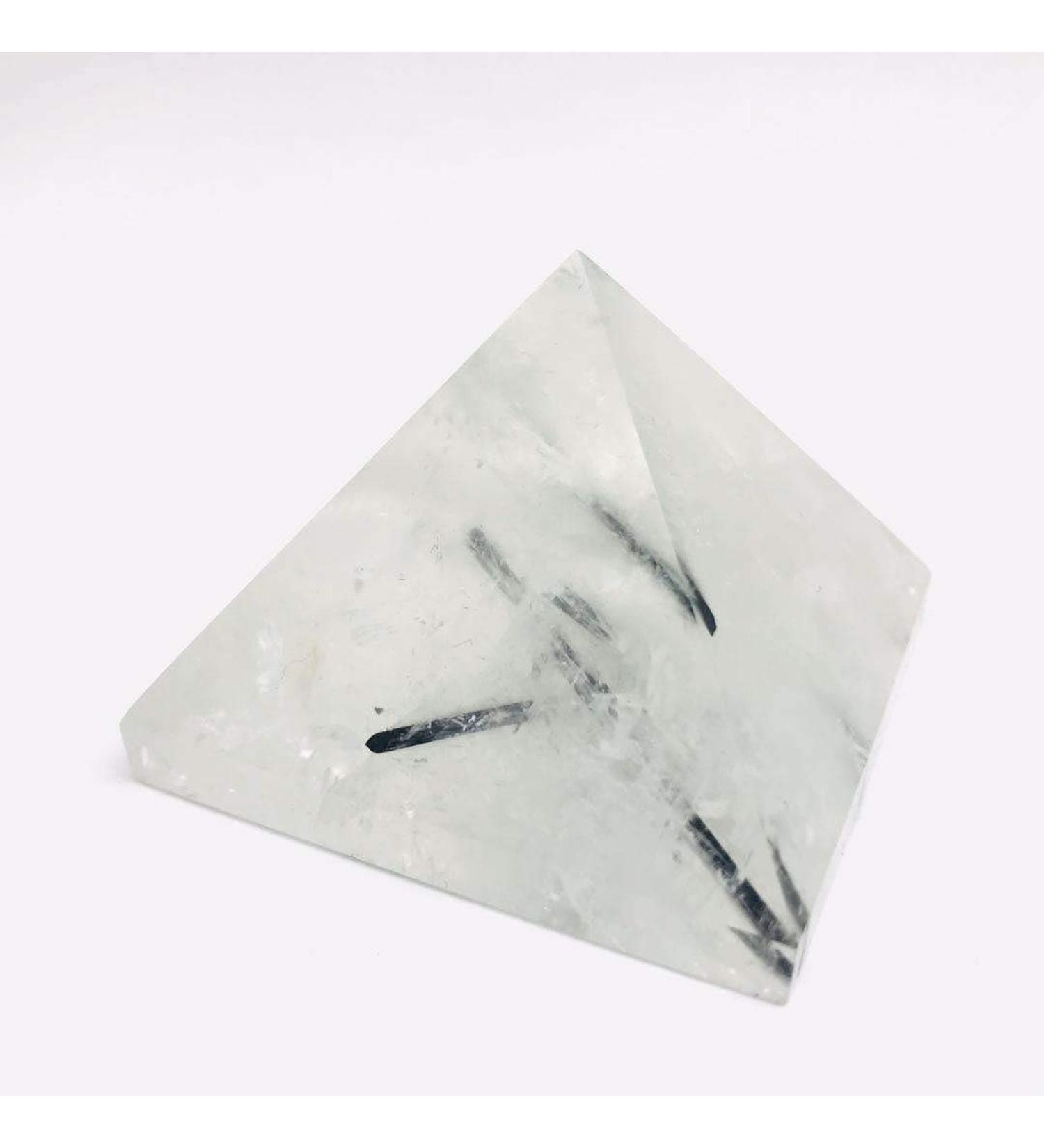 FEECOZ 1pc 7 Natural Black Tourmaline Quartz Crystal Pyramid - 50mm Energy Ornaments for Home & Healing - Buy Online on GoSupps.com