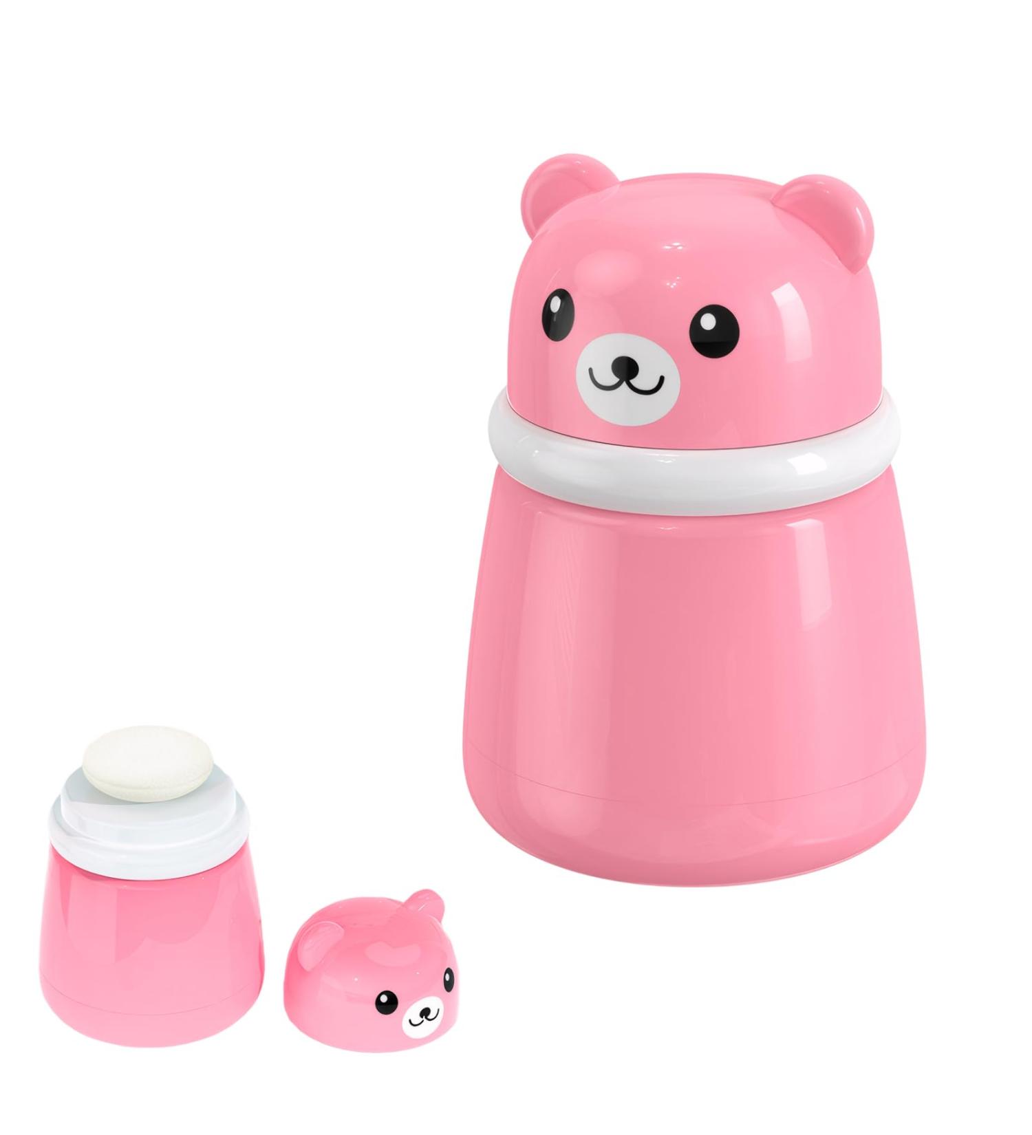 Bo te de Talc Poudre B b Portable avec Houpette R utilisable Distributeur de Talc Vide pour Voyage Bocal en Forme d'Ours de Poudre Corporelle pour Enfant et Femme (sans Poudre) (Rose) - Buy Online on GoSupps.com