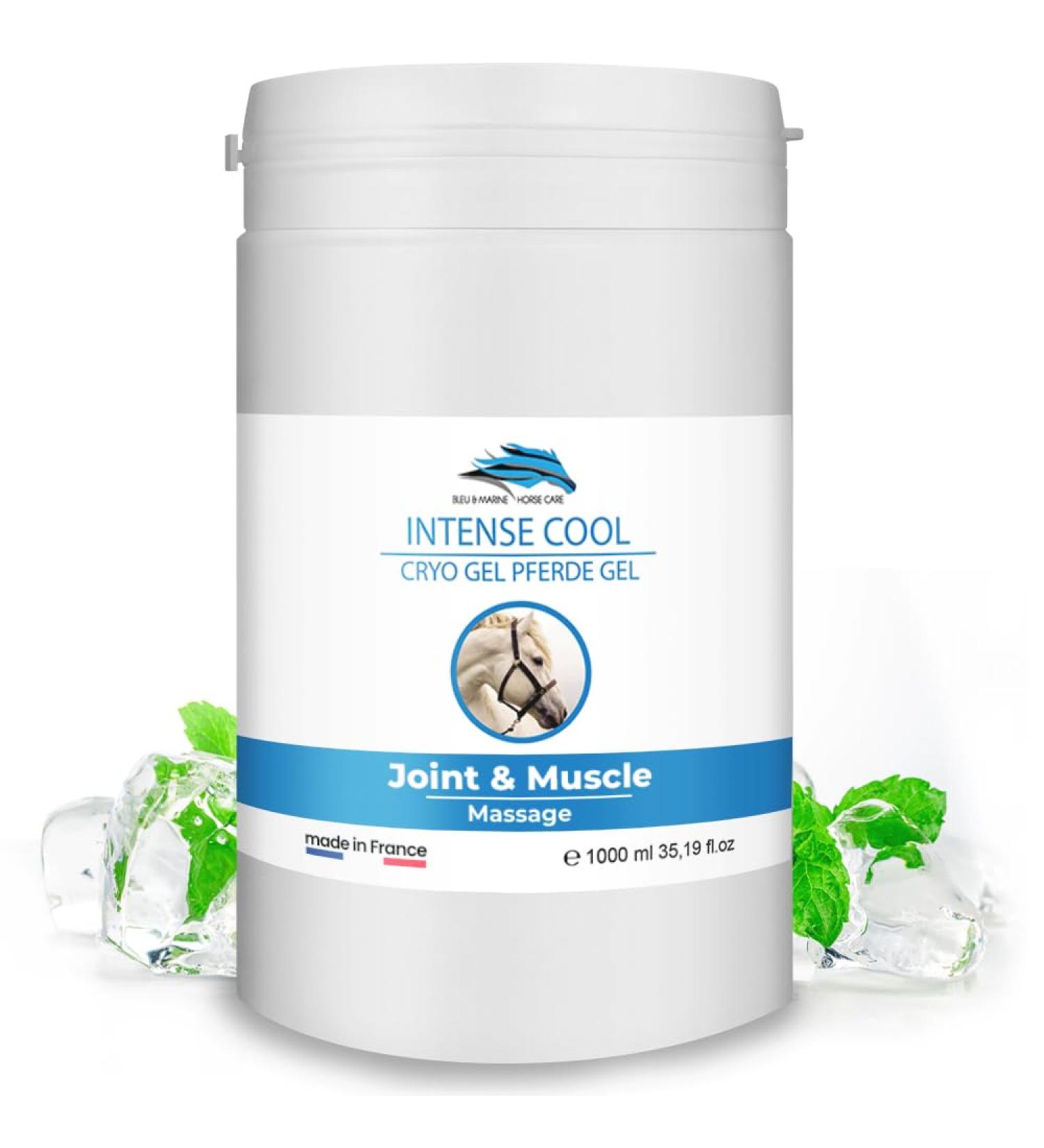 Vet CRYO Intense Gel Effet Froid pour Chevaux. Baume Naturelle pour les Douleurs Musculaires & Articulaires. Cr me de Massage Refrigerant pour Cheval pour Circulation des Jambes - 1000 ml - Buy Online on GoSupps.com