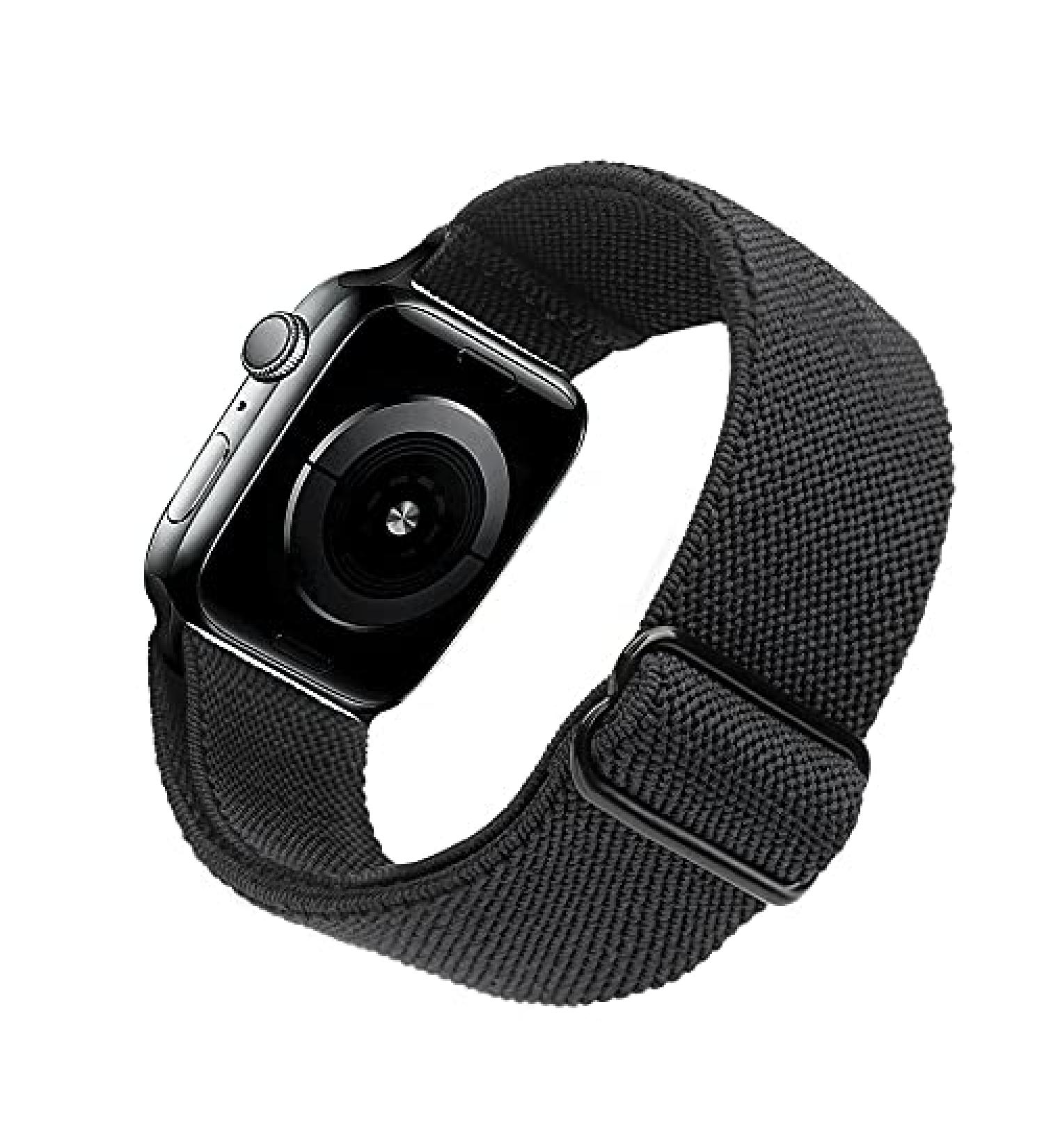 Arae Stretchy Watch Band Compatible for Apple Watch Band 45mm 44mm 42mm Comfortable Adjustable Sport Band for iWatch Series 7 6 5 4 SE 3 2 1 Women Men Black 42/44/45mm - Buy Online on GoSupps.com