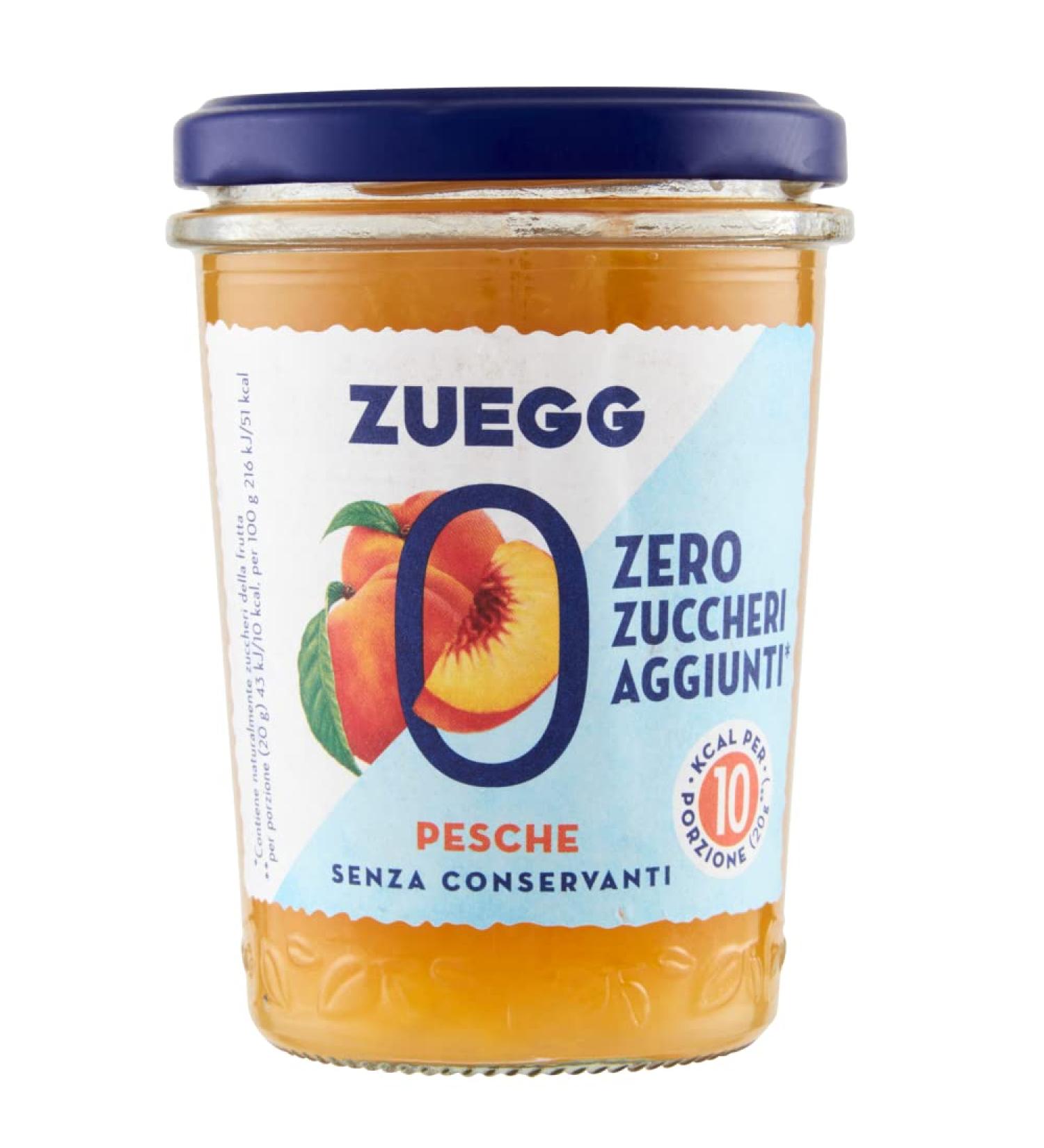  Italian Gourmet E.R. Zuegg Zero Pesche 8 x 220g No Added Sugar Peach Jam Jars + Gourmet Italian Tomato Pulp Box 400g - Buy Online on GoSupps.com