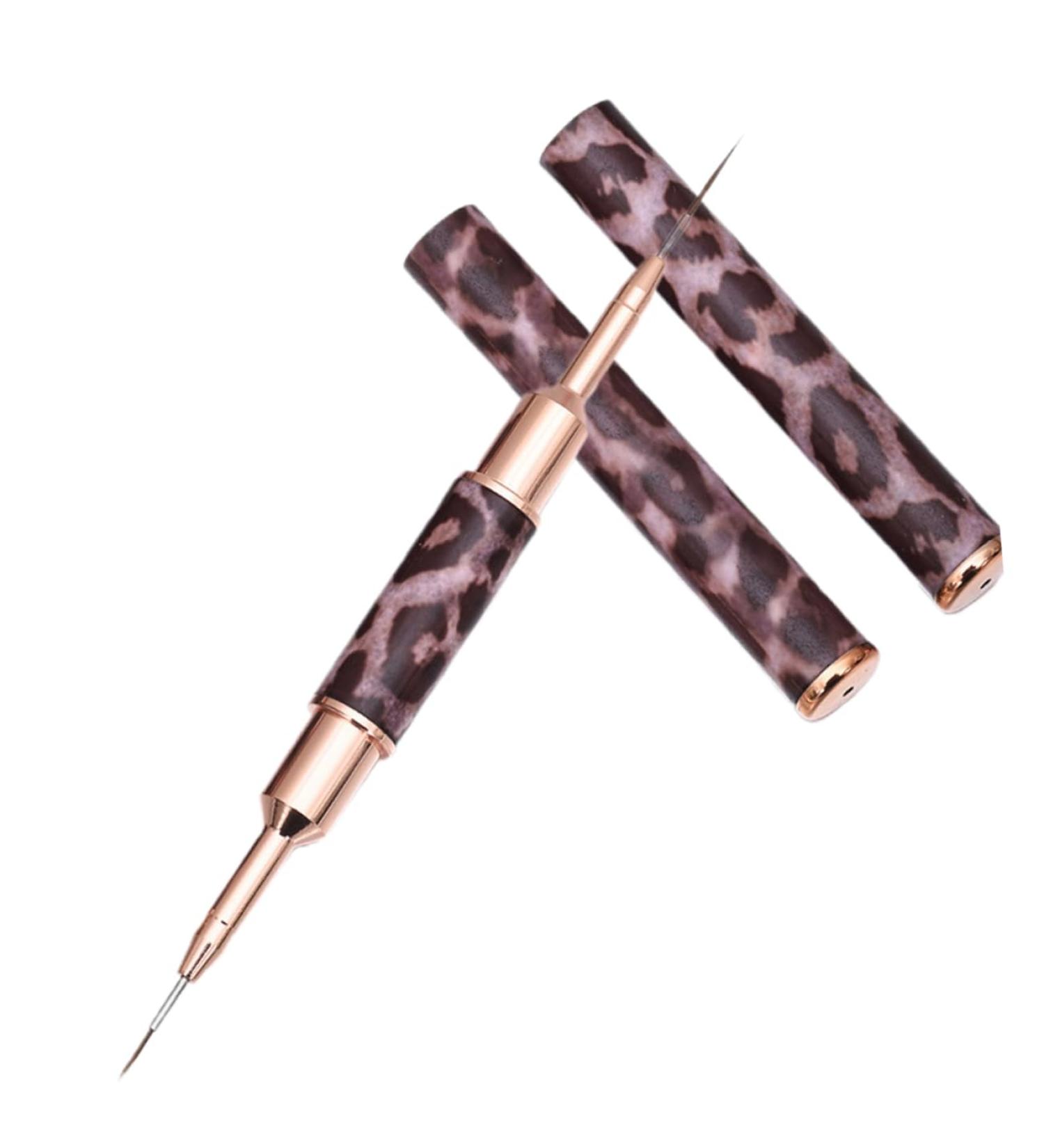 Housoutil Leopard Print Double-ended Nail Art Pen Nail Art Liner Portable Spray Bottle Keychain Nail Liner Brush Pen Nail Liner Pen Brush Liner Pen for Nails Thread a Needle The Brush Metal - Buy Online on GoSupps.com