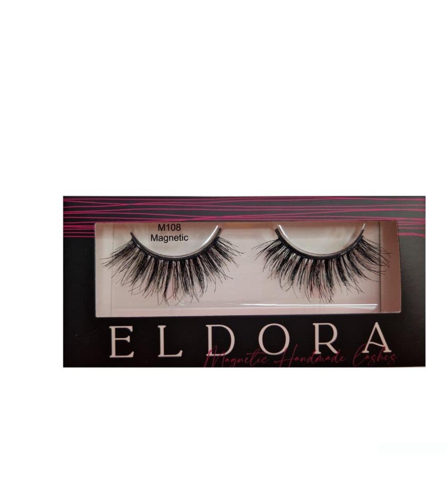 M108 Magnetic False Eyelashes Strip Lashes Natural Hairs Fluffy Wispy Curly Extension Handmade and Reusable