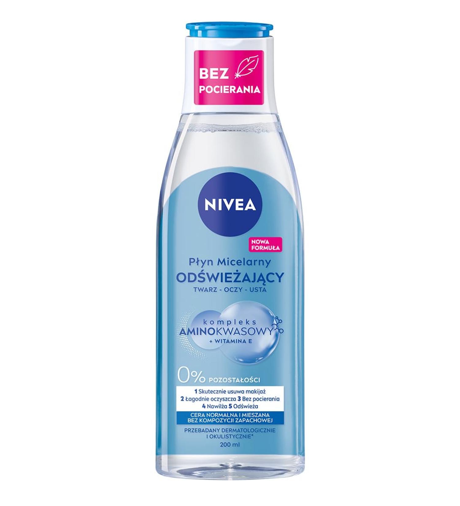 NIVEA Soothing Micellar Fluid 200ml | Amino Acid Complex & Vitamin E | Normal & Combination Skin | International Shipping - Buy Online on GoSupps.com