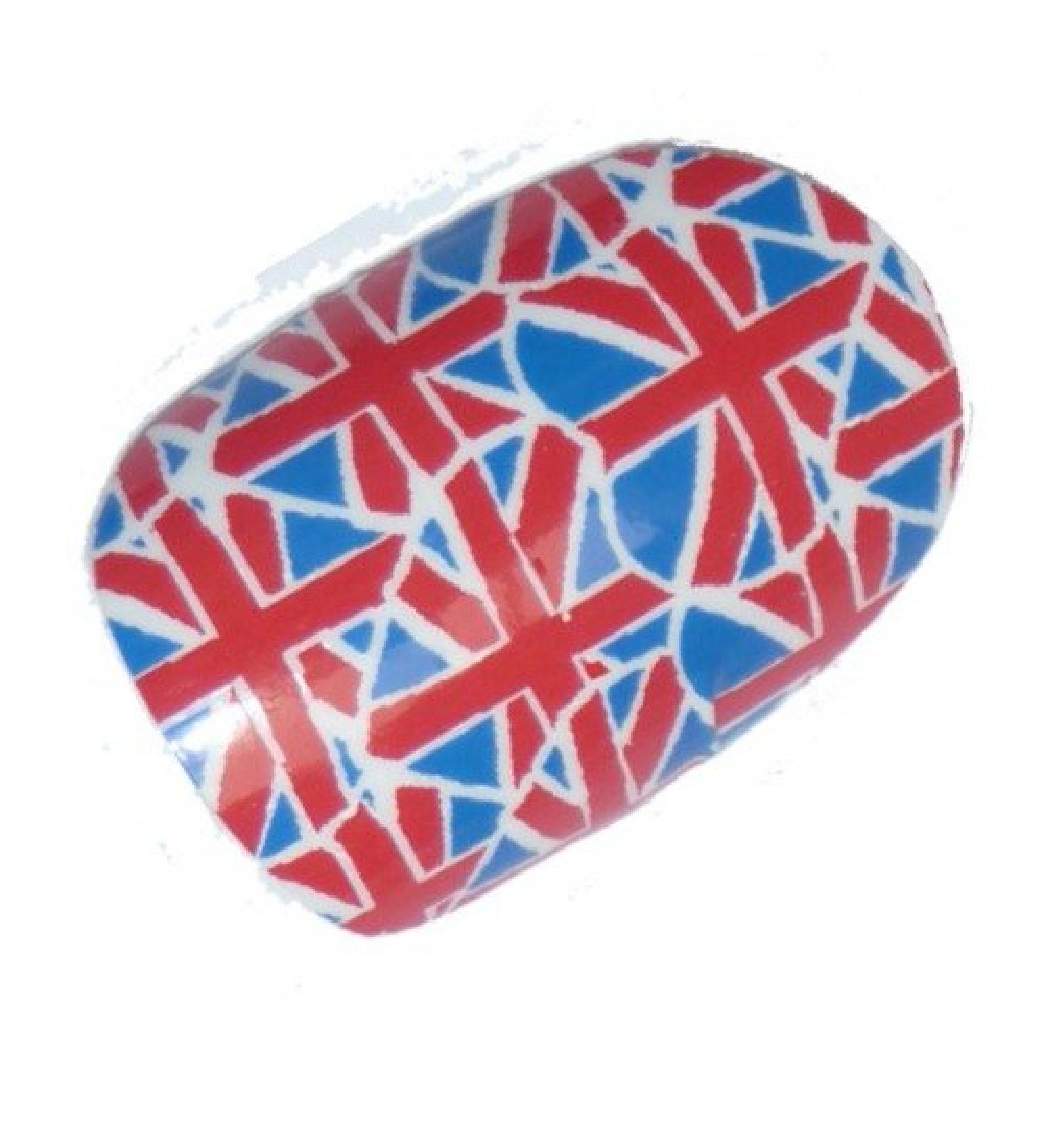 Chix Nails Nail Wraps Union Jack Hearts Red White Blue Fingers Toes Vinyl Foils Olympics London Queen